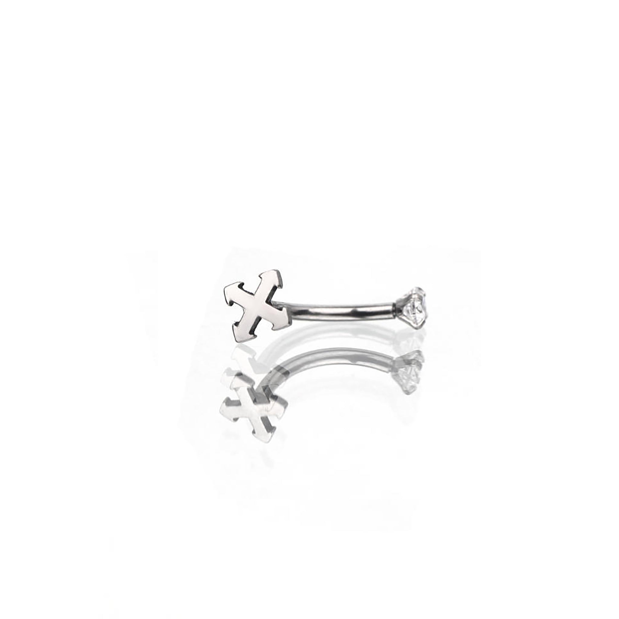 ゴシッククロス内ネジステンレススチールルークジュエリー