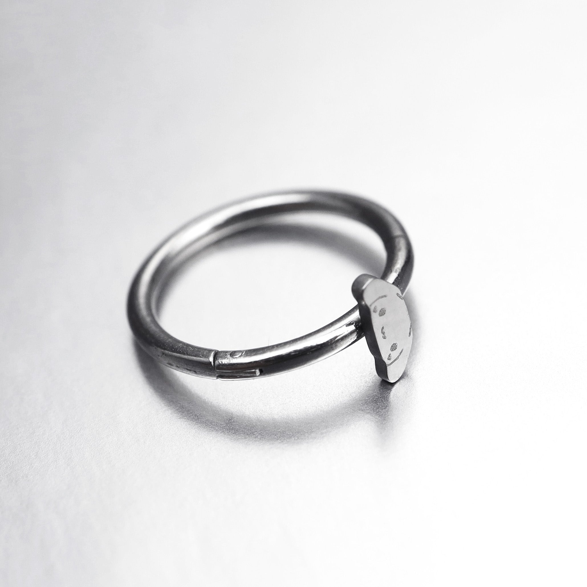 Cute Dog stainless steel Segment Hoop