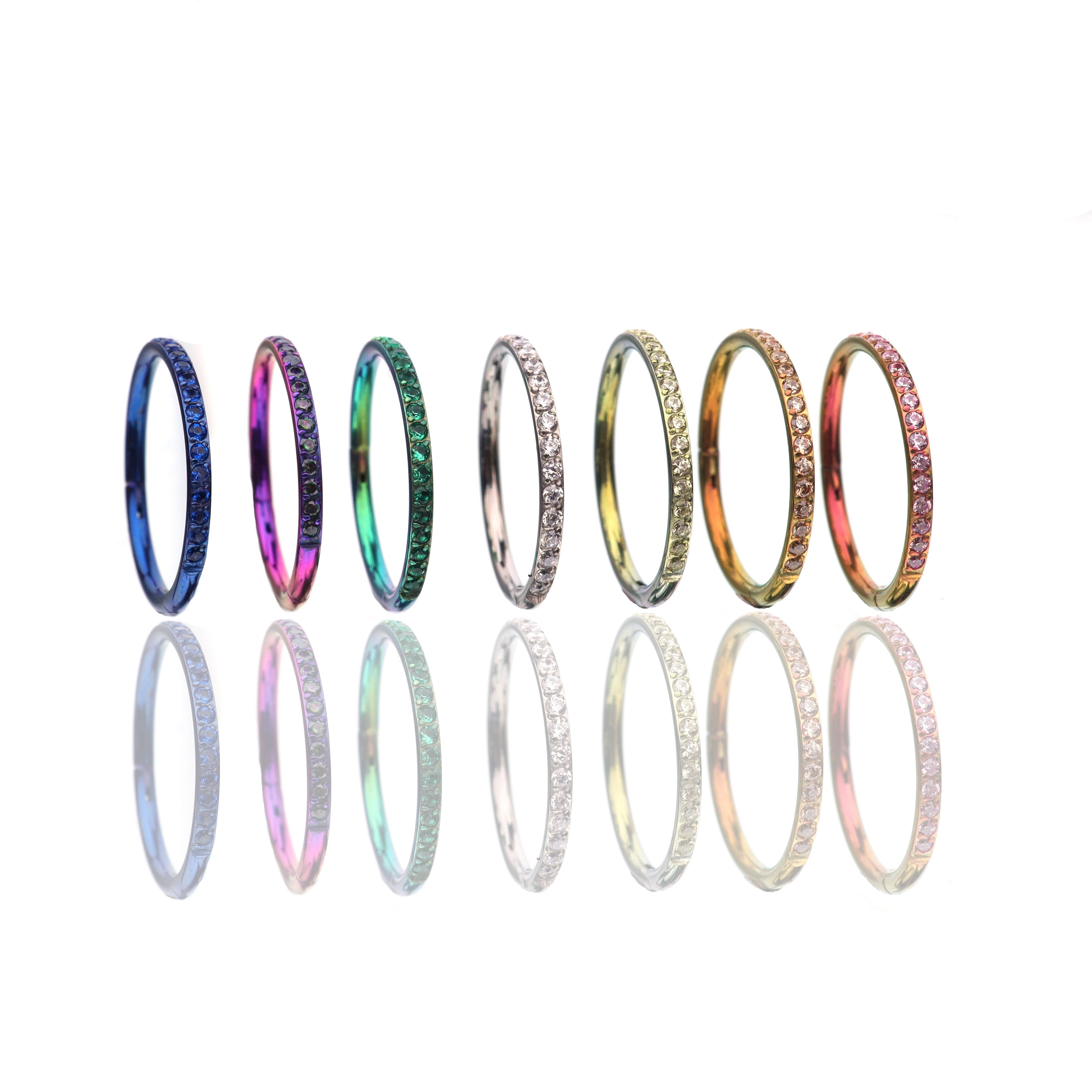 16G CZ Titanium Clicker Hoop