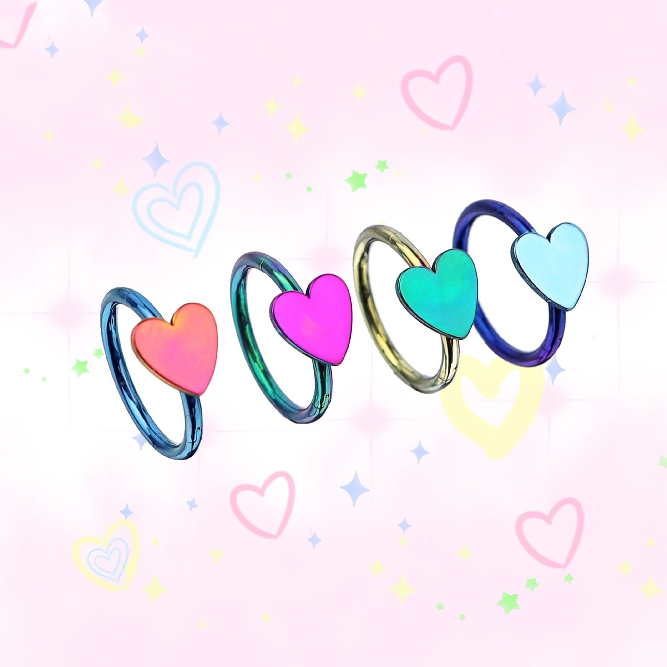 16G Titanium Heart Ring