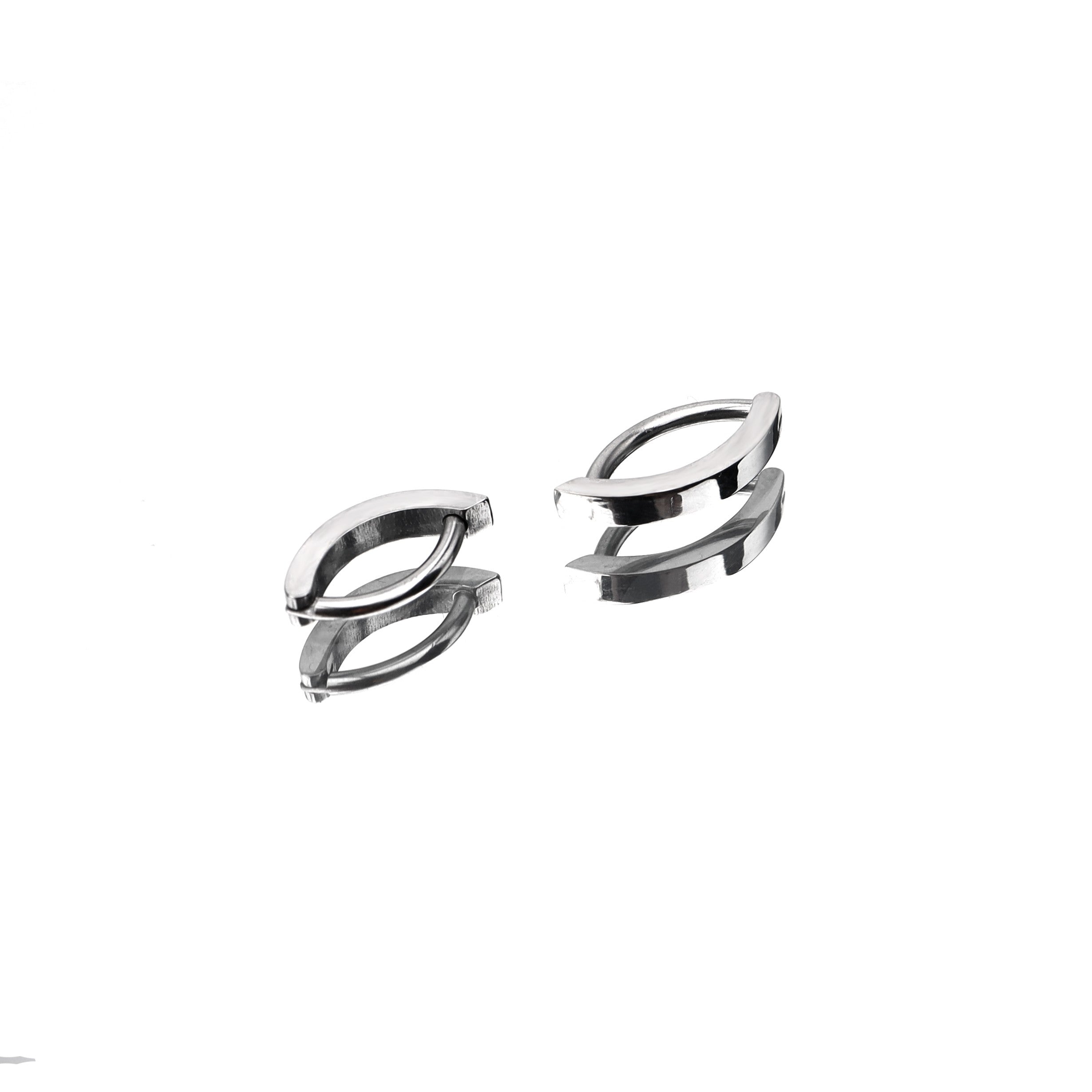 Curved Clicker stainless stee Belly Ring