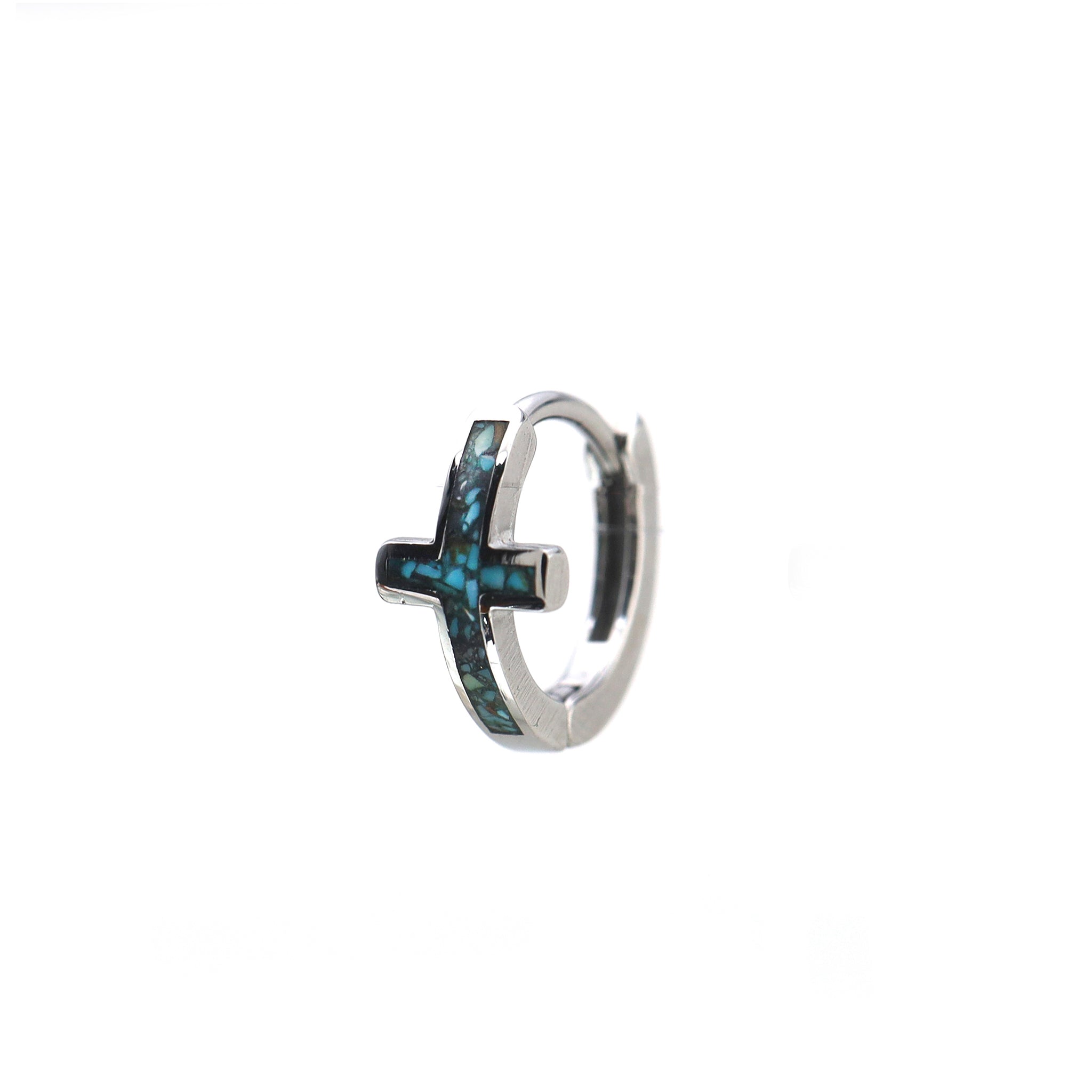 Turquoise Cross stainless steel Earrings ph1
