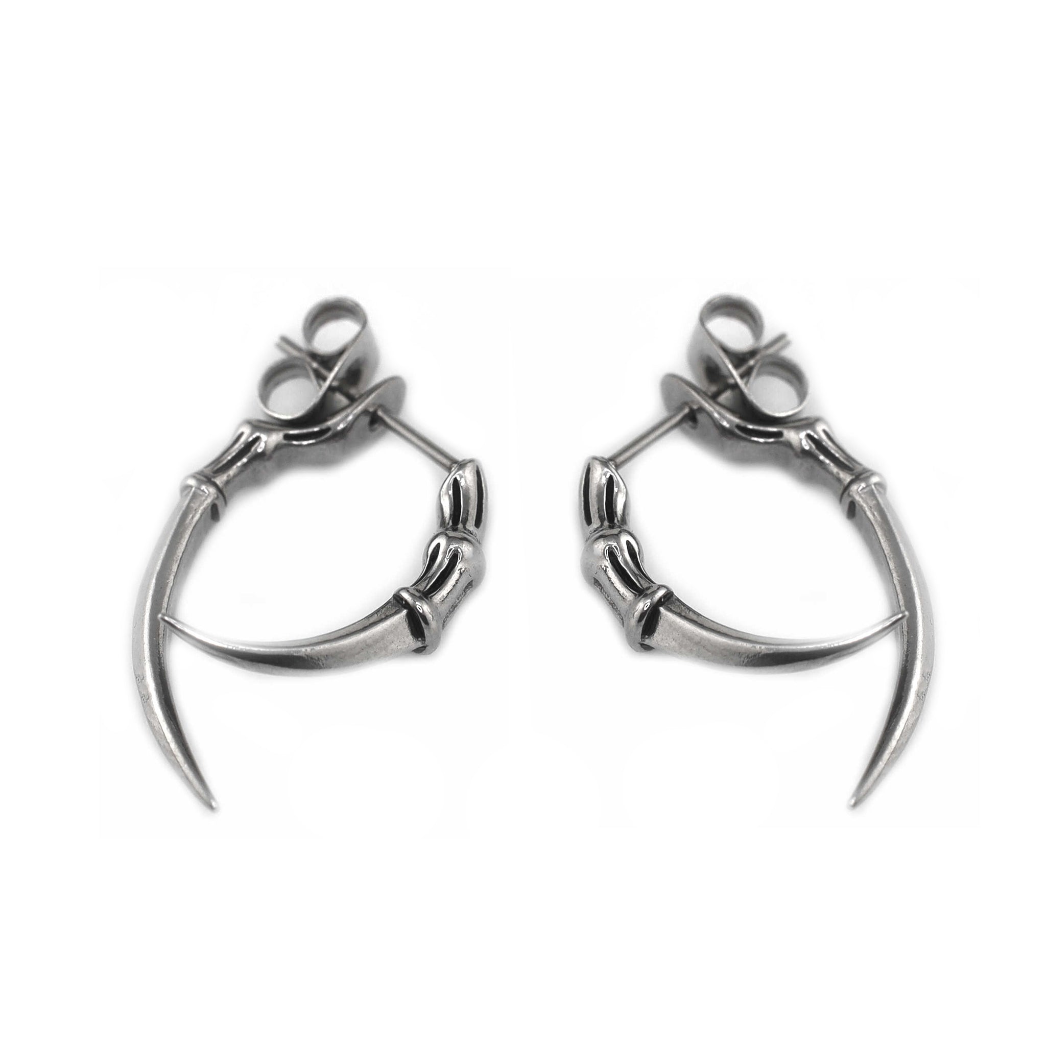 20G Thin Needle Eagle Claw Stainless Steel Ear Studs ph2