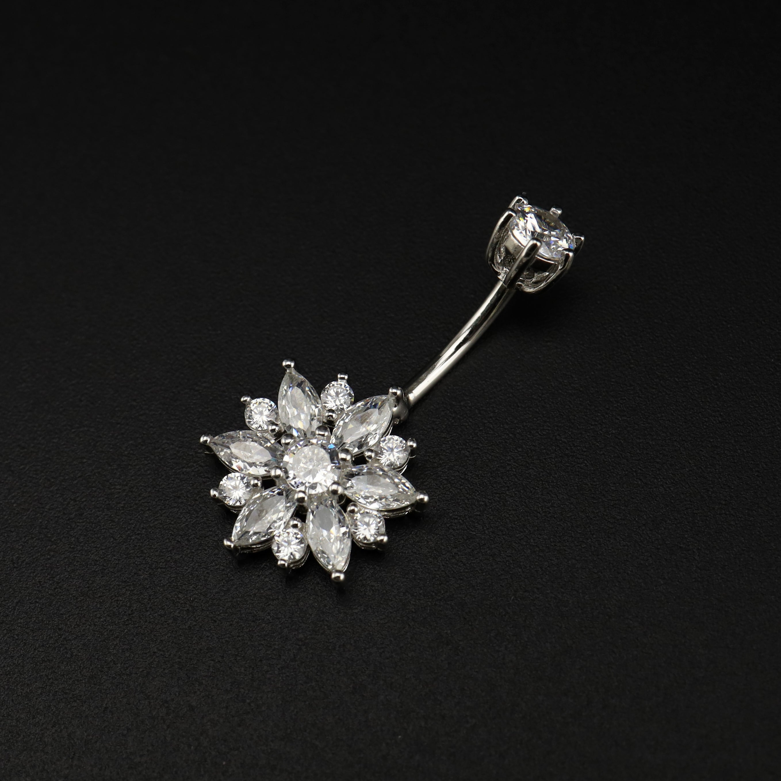 Sterling Silver Snowflake Navel Ring ph3 未完成