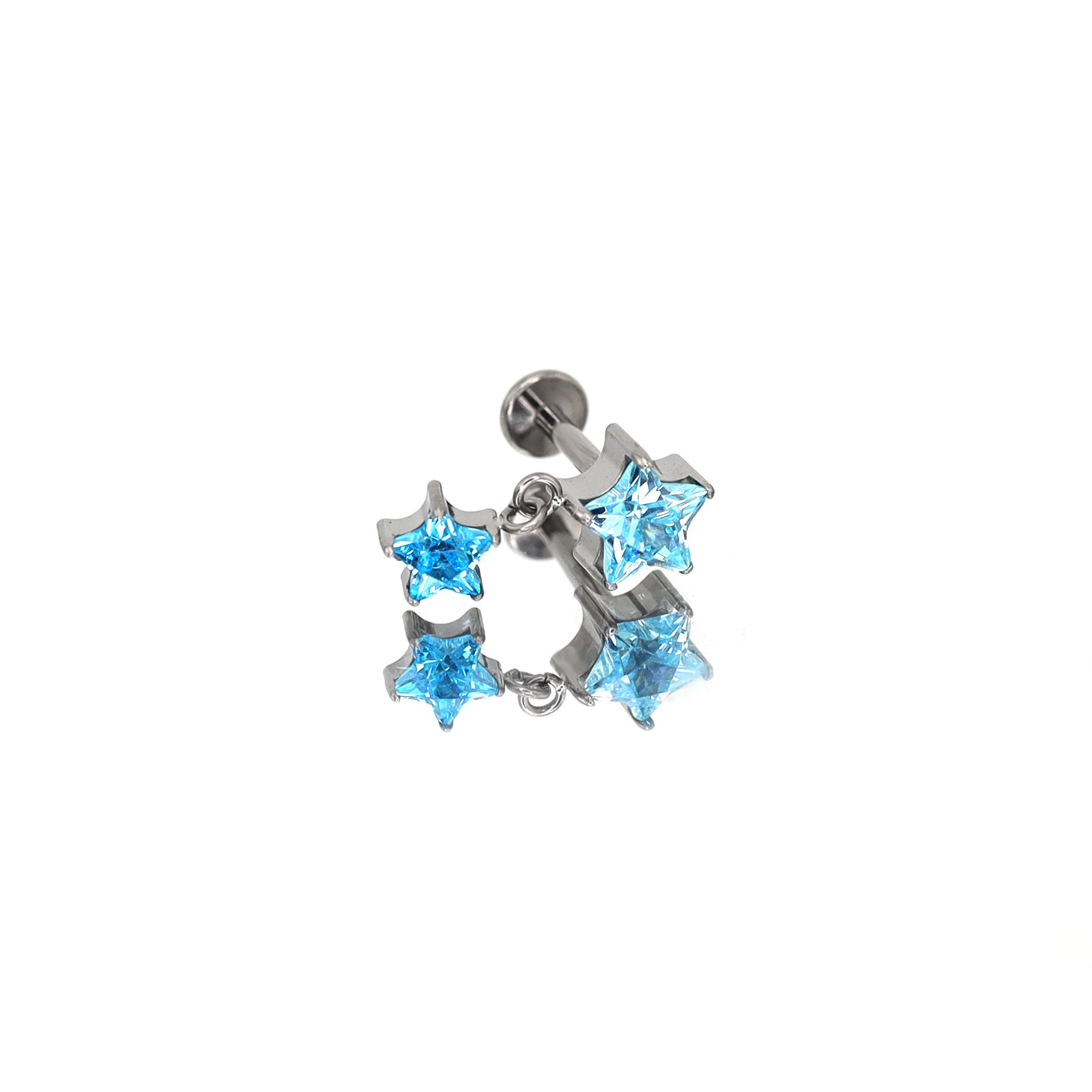 Double Star CZ Titanium Pendant Stud ph1  未完成 修改单个图