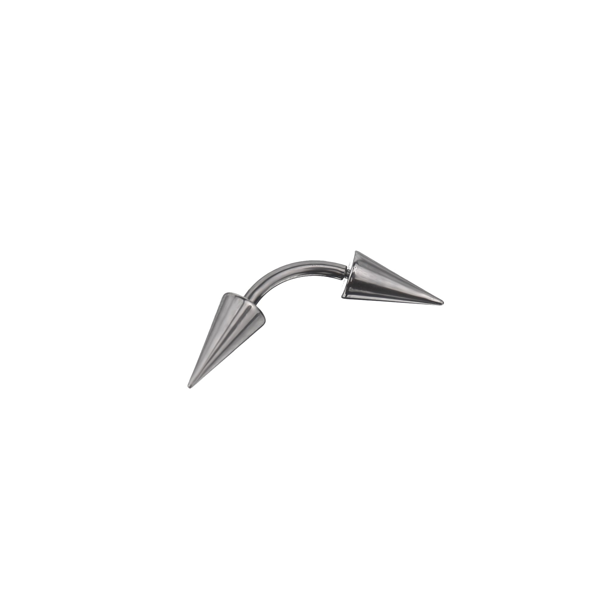 Large Spike Internally Threaded Titanium Rook Jewelry