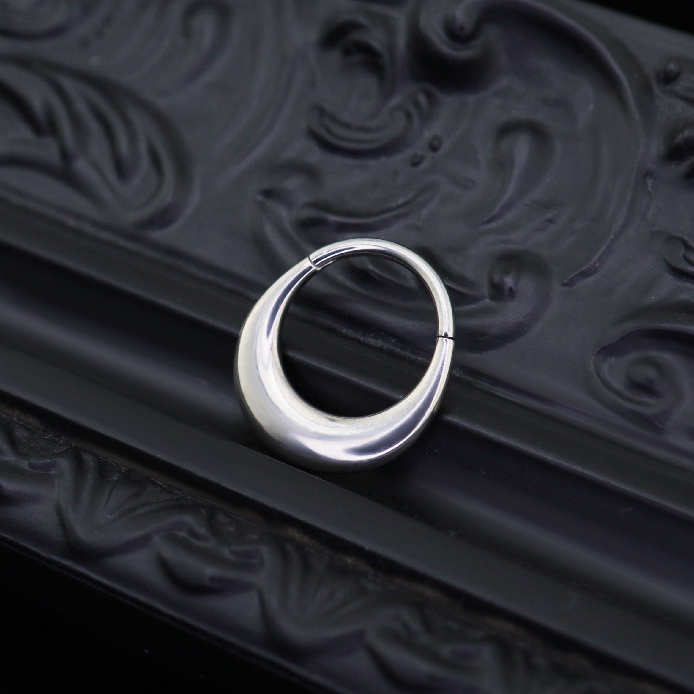 16G Crescent Arc Titanium Segment Hoop