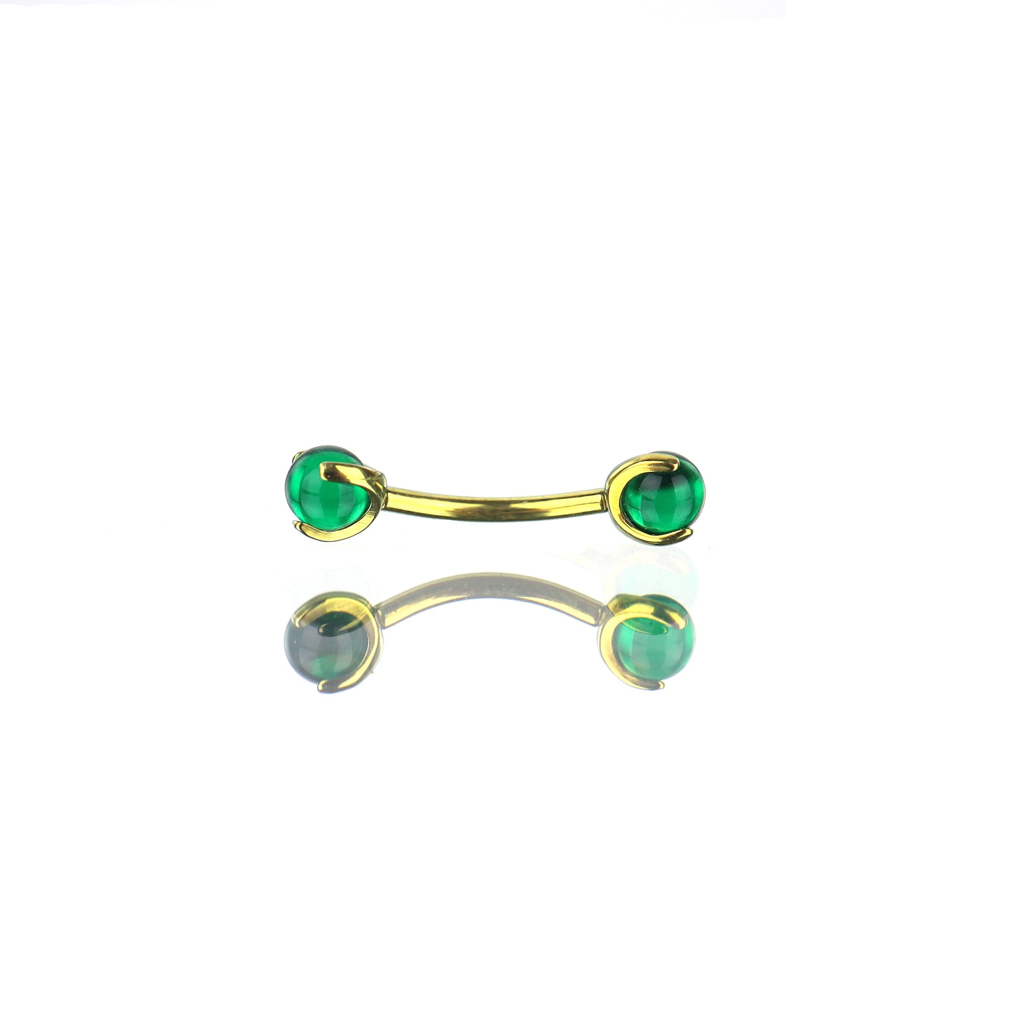 ラウンドCZボール内ネジチタンブロースタッド