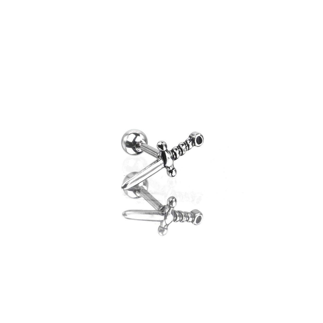 Dagger Externally Threaded Stainless Steel Ear Studs