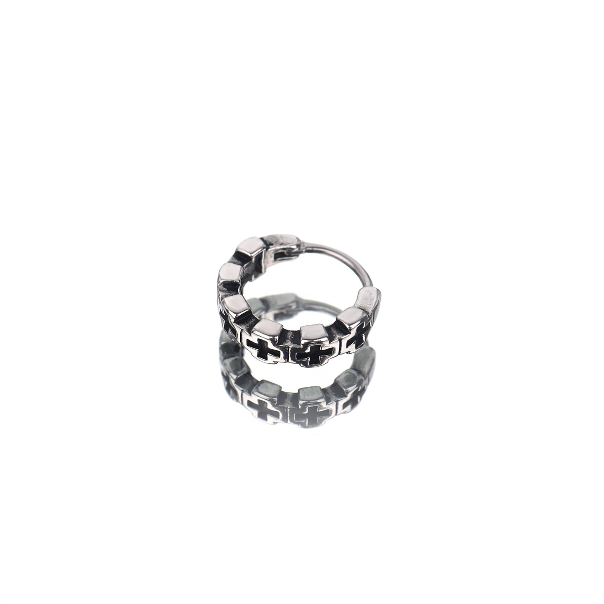 Epoxy Small Cross Stainless Steel Earrings