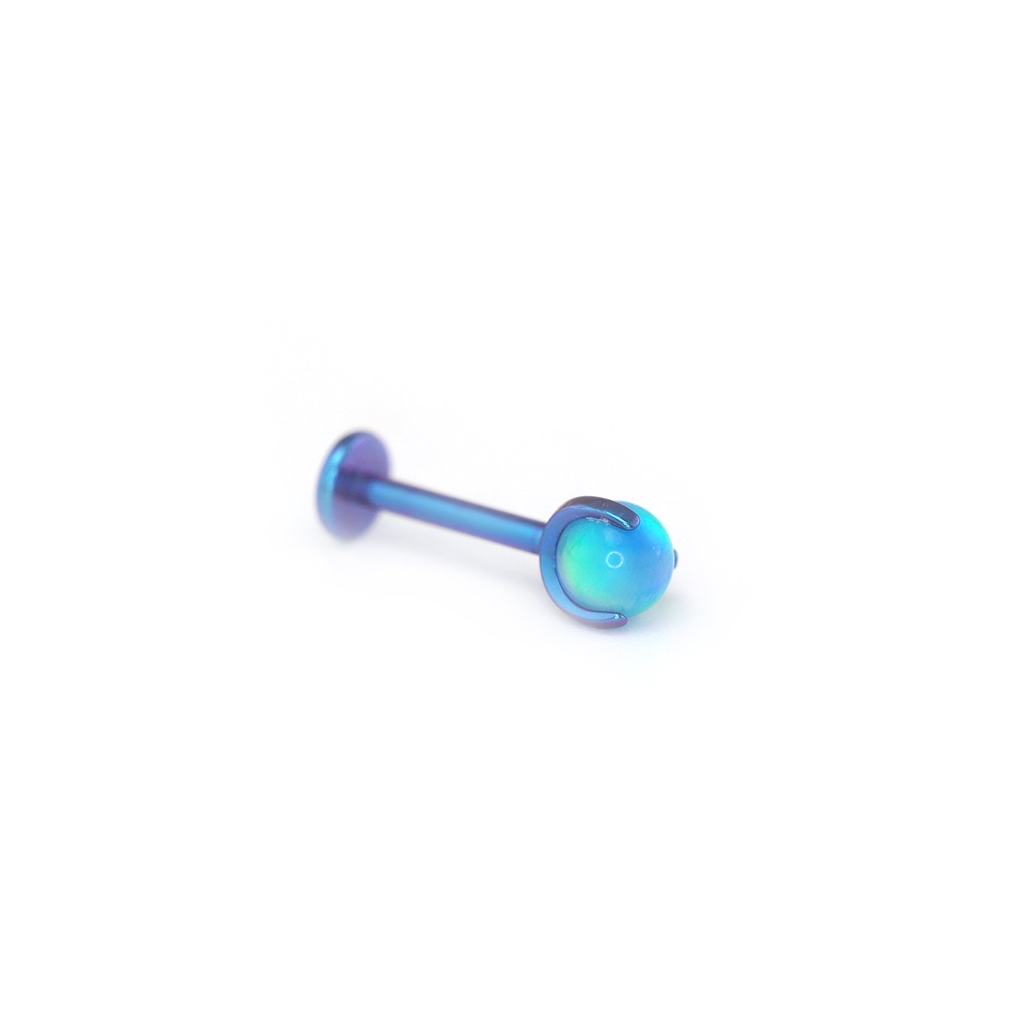 High-Saturation Nebula Opal Internally Threaded Titanium Studs