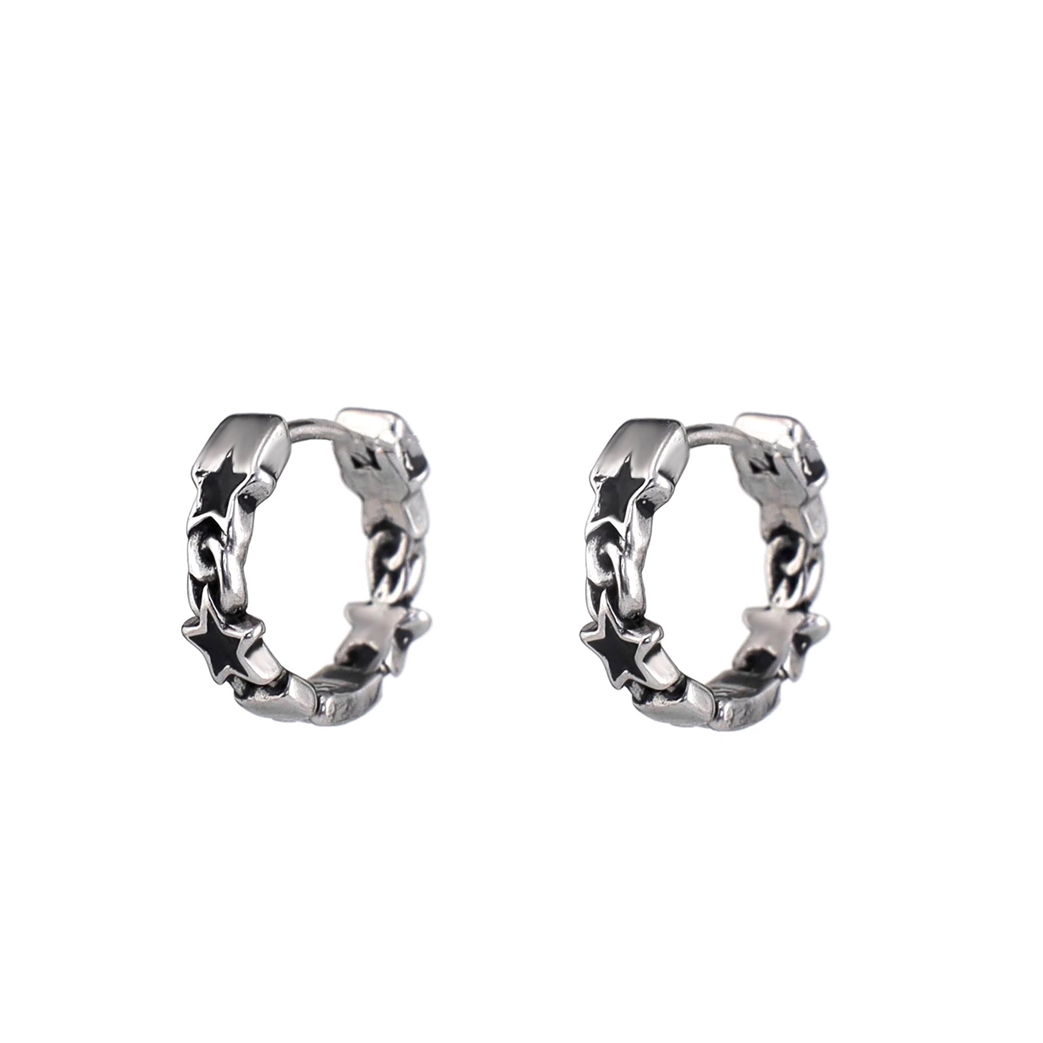 Star & Chain Stainless Steel Earrings ph2