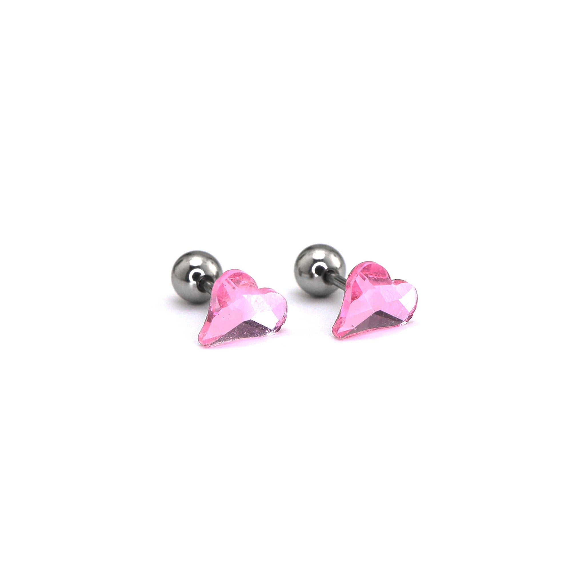 PAIR OF Rainbow CZ Spider Internally Threaded Titanium Studs ph1