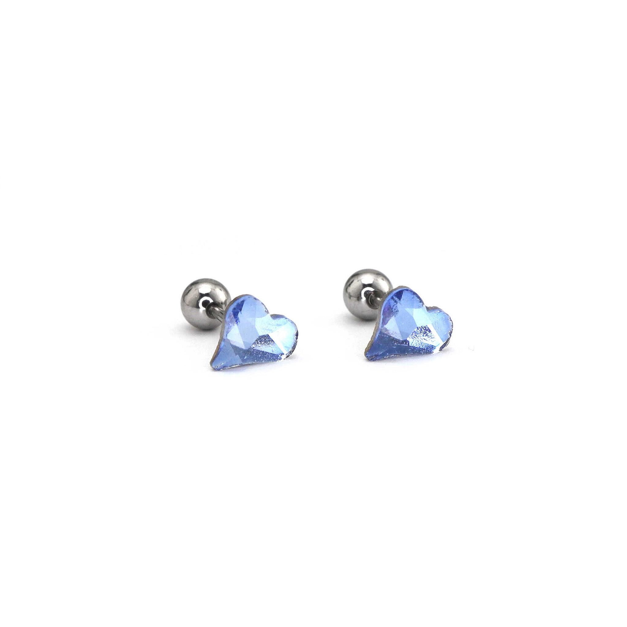 PAIR OF Rainbow CZ Spider Internally Threaded Titanium Studs ph1