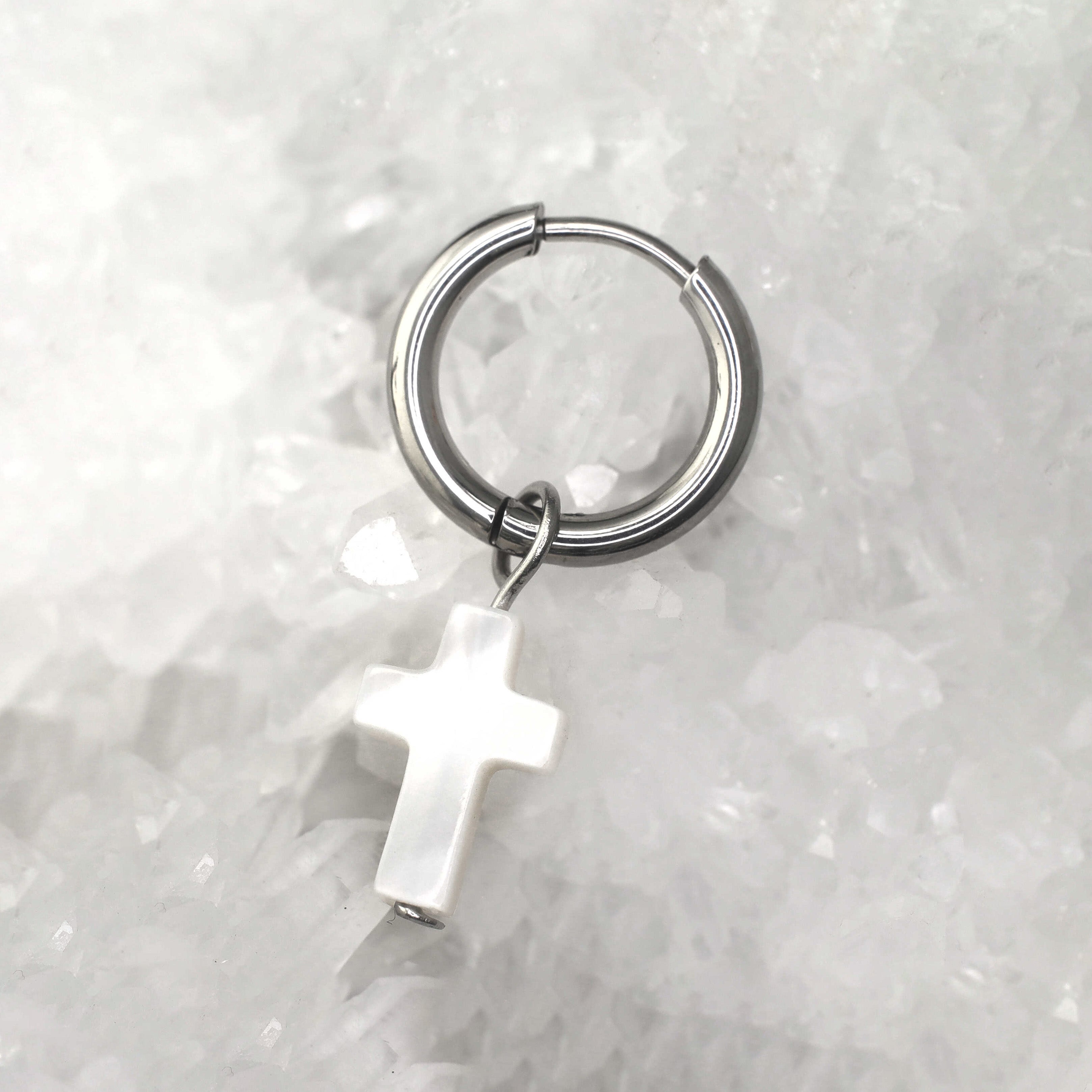 Resin Cross Pendant stainless steel Earrings ph1