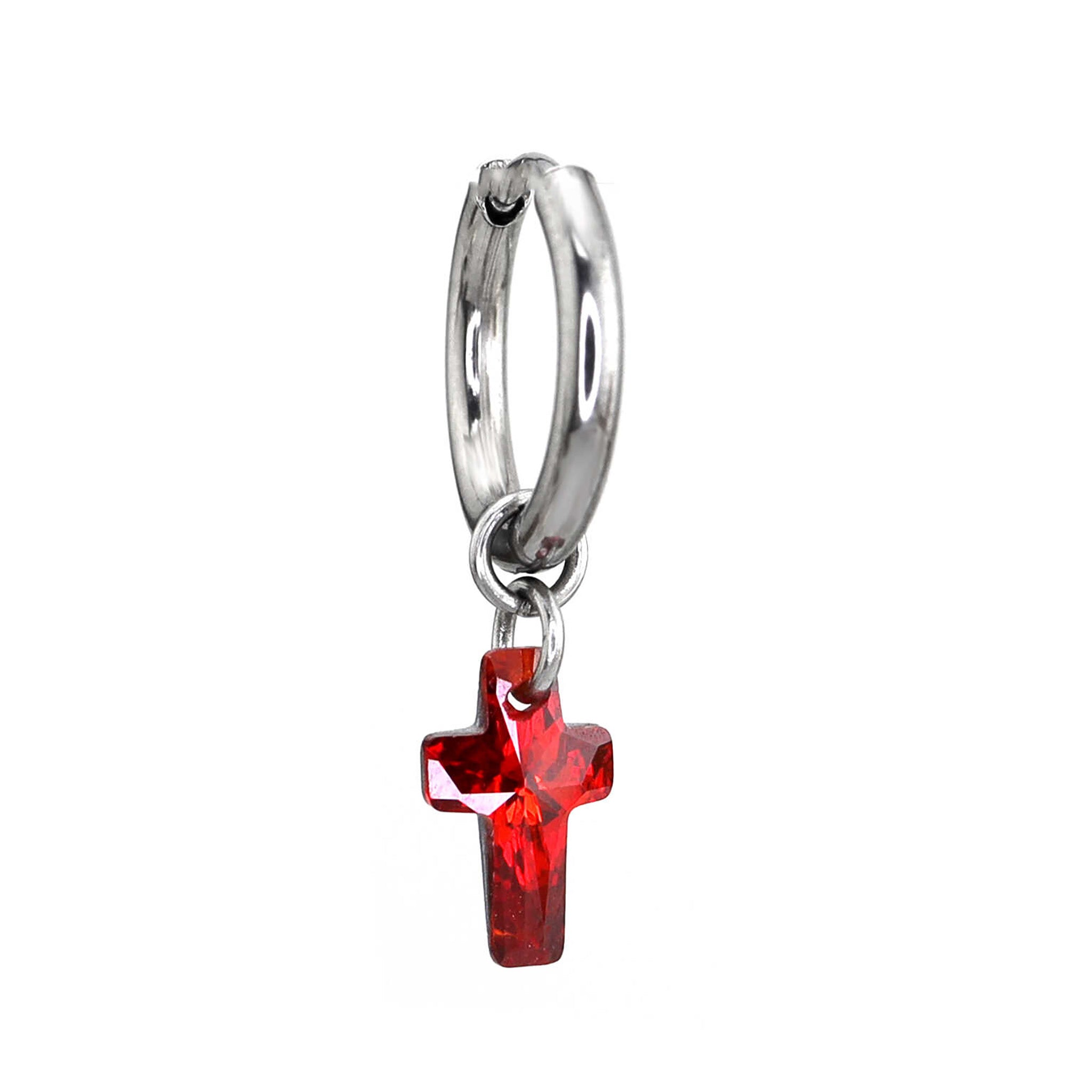 Cross CZ stainless steel Earrings ph1