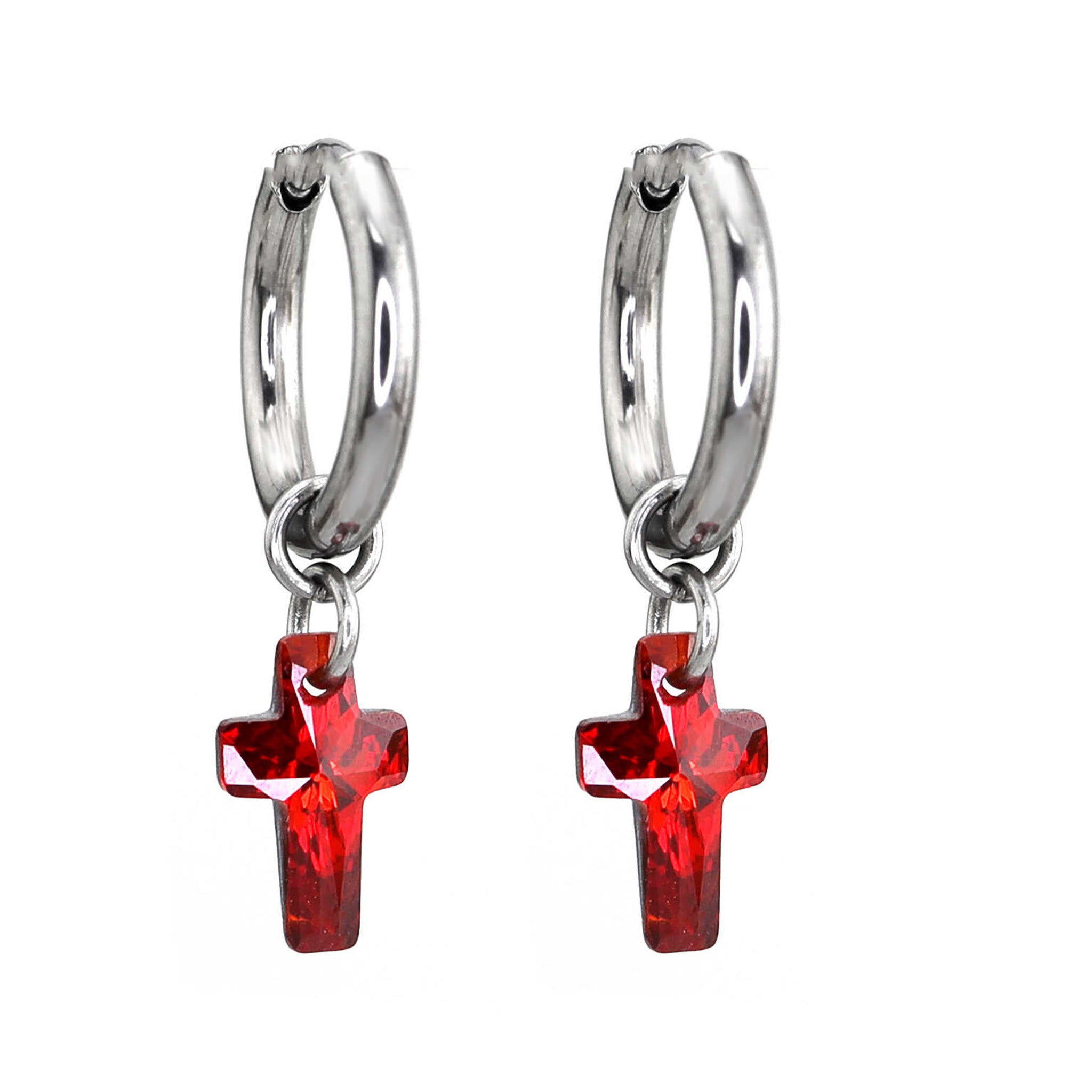 Cross CZ stainless steel Earrings ph1