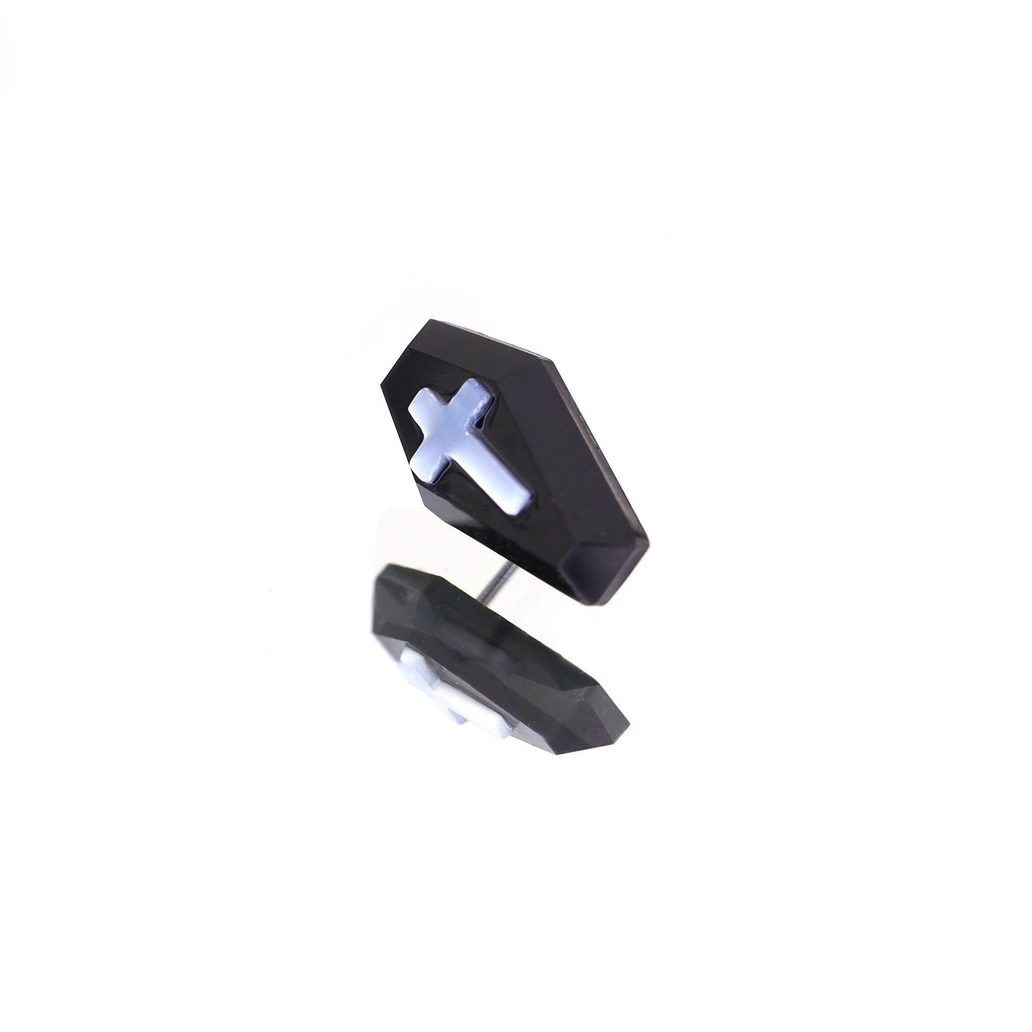 Resin Cross Coffin Ear Studs ph1