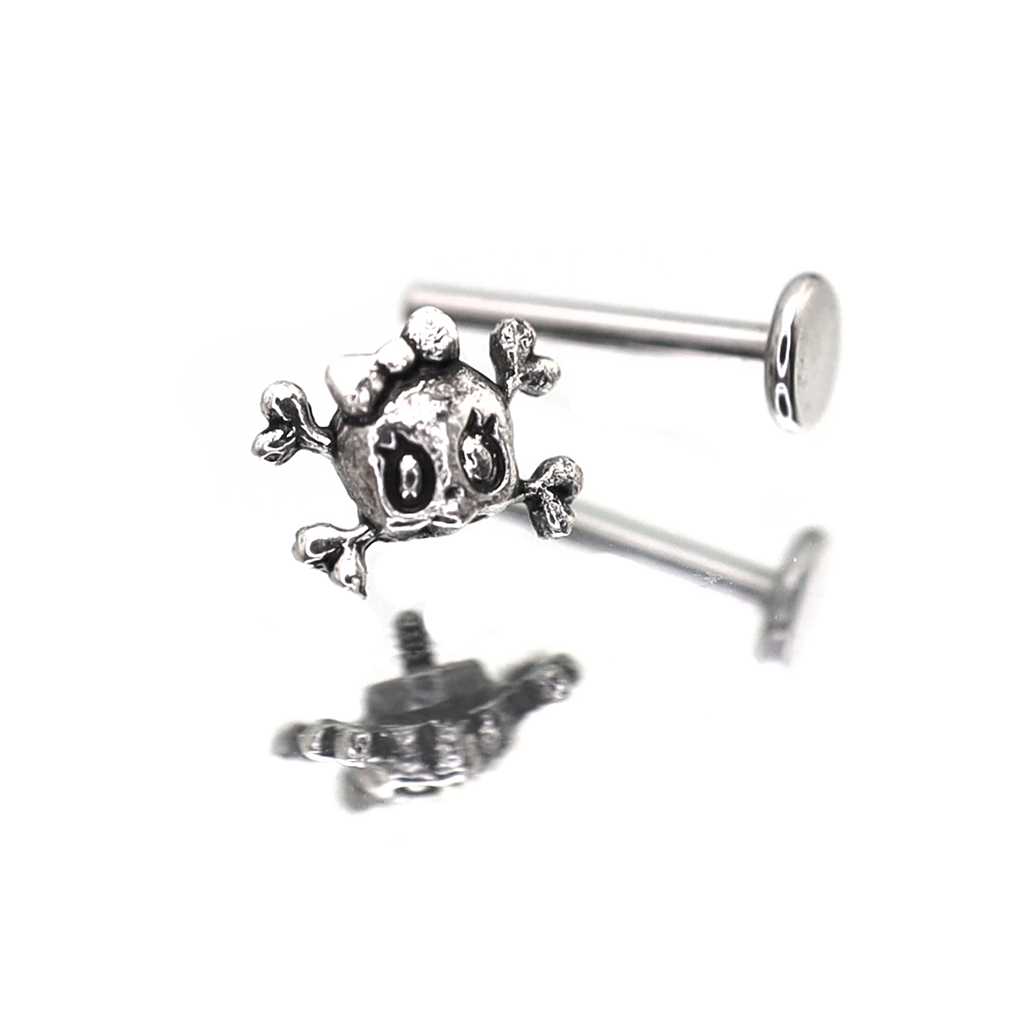 Skull Bow Internally Threaded stainless steel Studs ph1