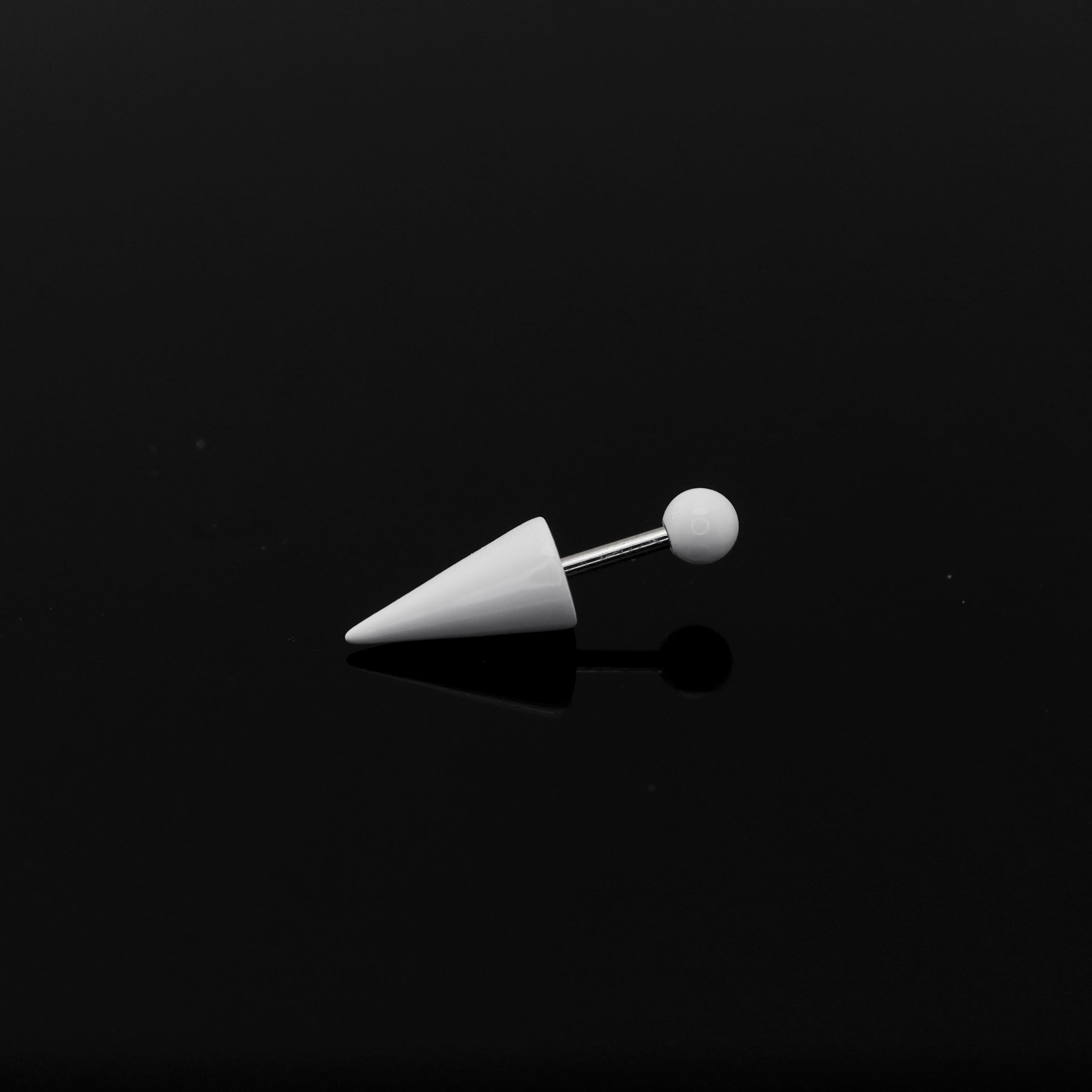 White Enamel Externally Threaded stainless steel Helix Studs ph1