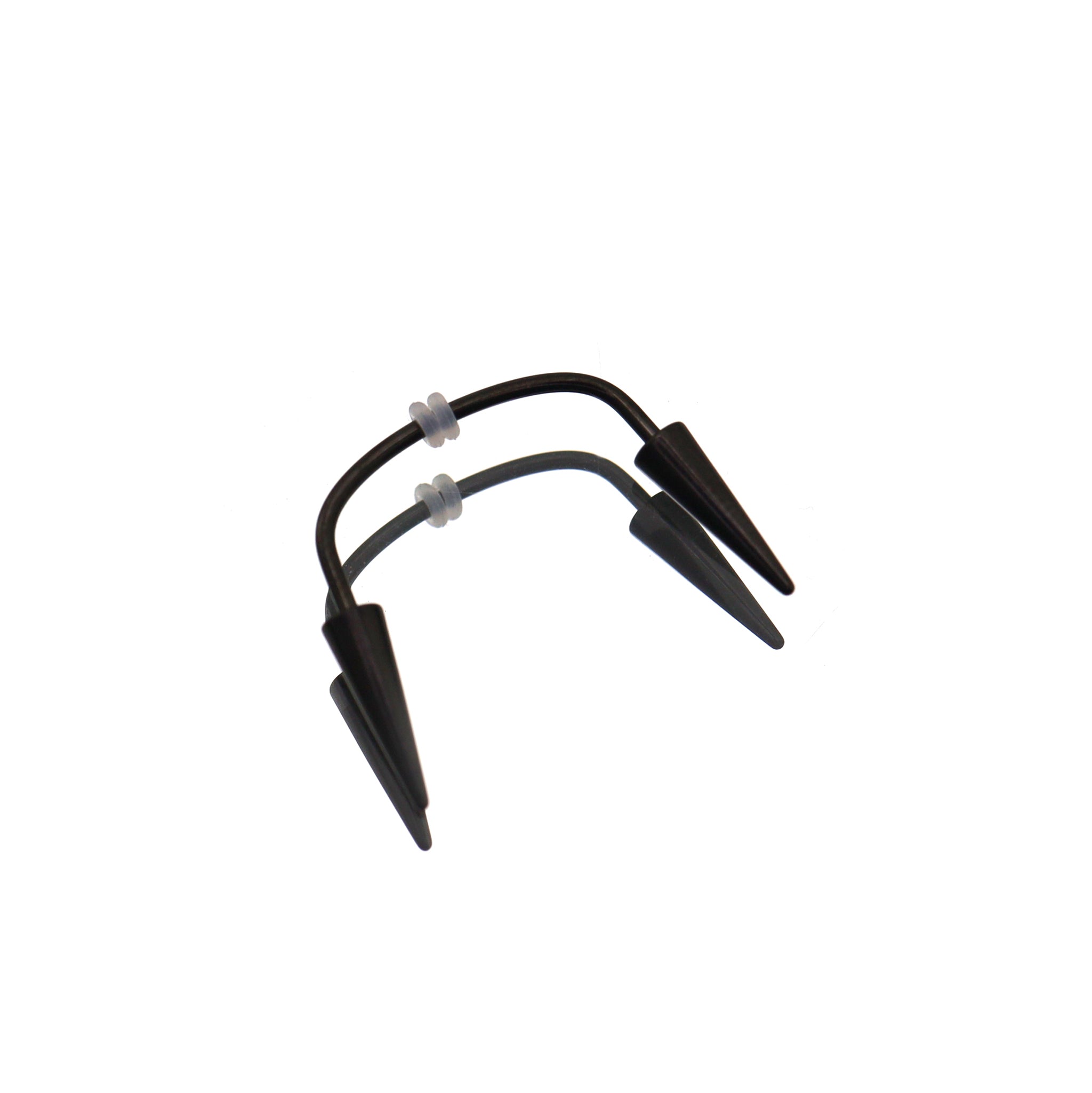 Black & White Fangs stainless steel Dracula Spike Studs ph1
