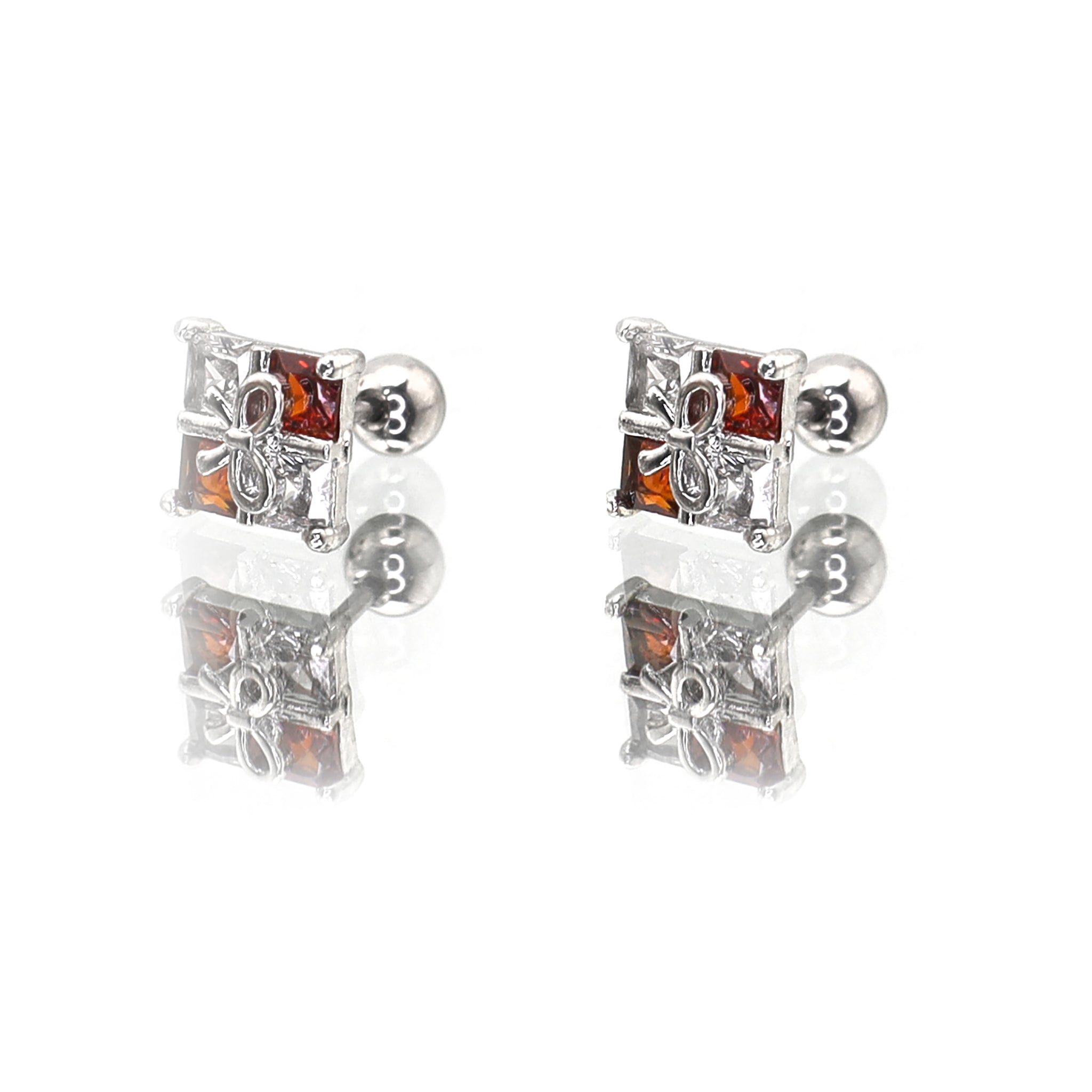 CZ Gift Box stainless steel Ear Studs ph1