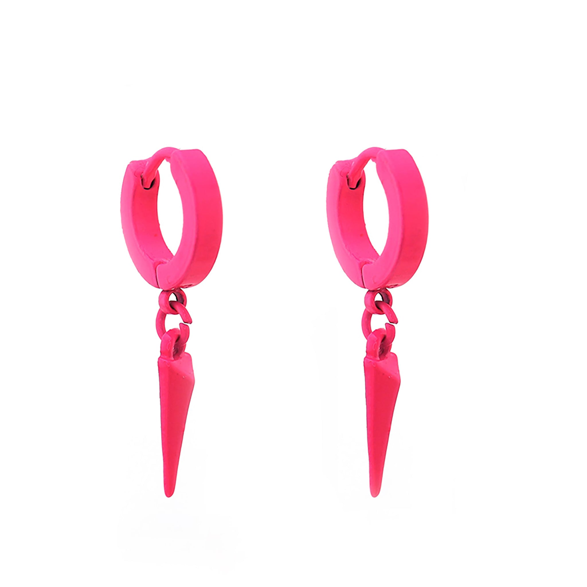 PAIR OF Colored Stud Pendant stainless steel Earrings ph1