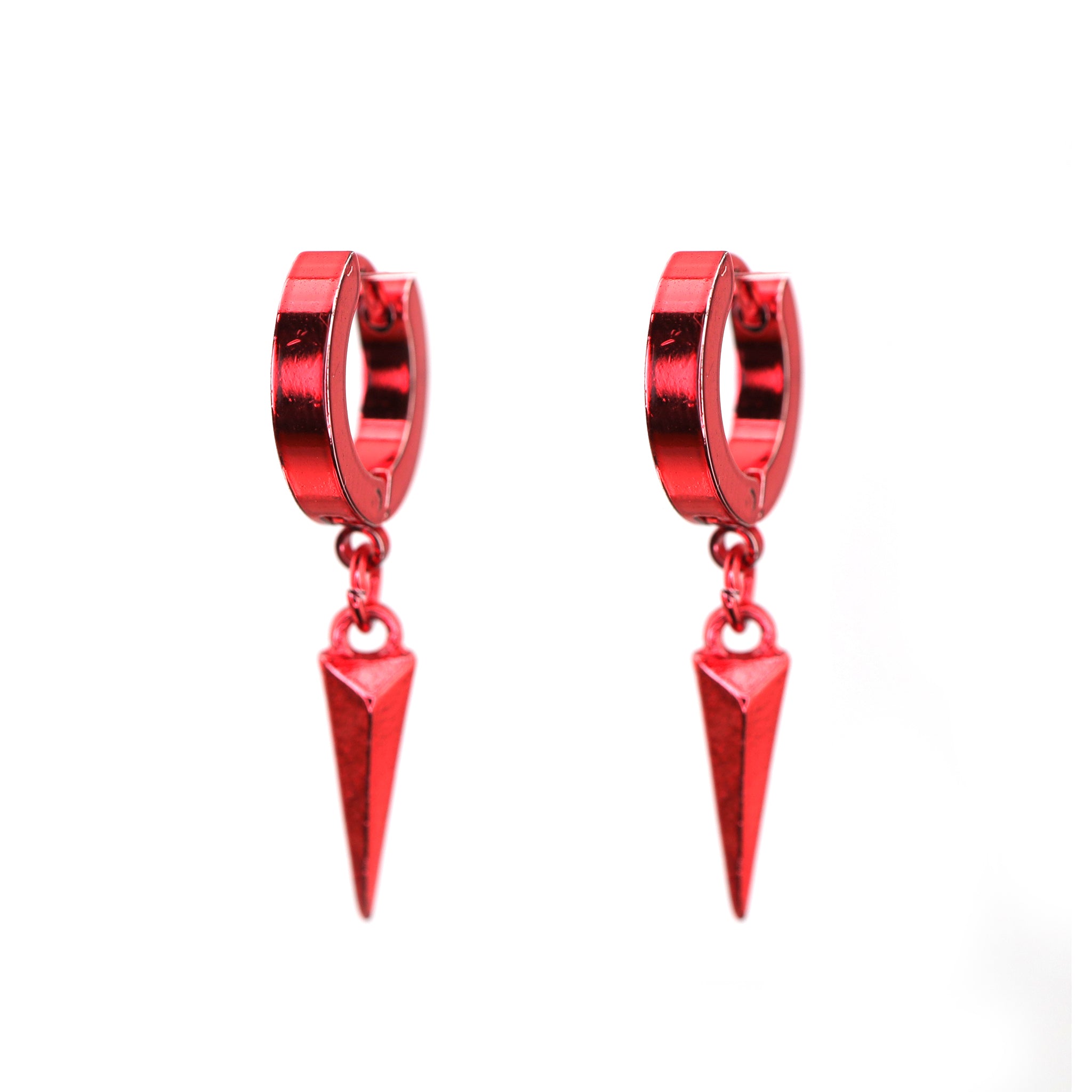 PAIR OF Colored Stud Pendant stainless steel Earrings ph1