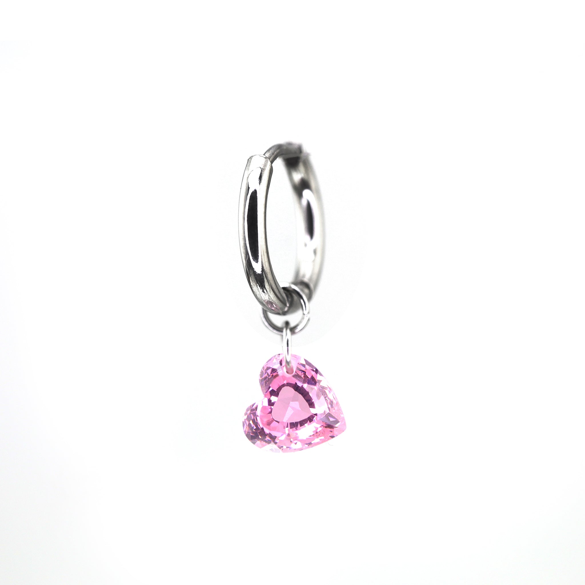 Rainbow Heart CZ Pendant tainless steel Earrings ph1