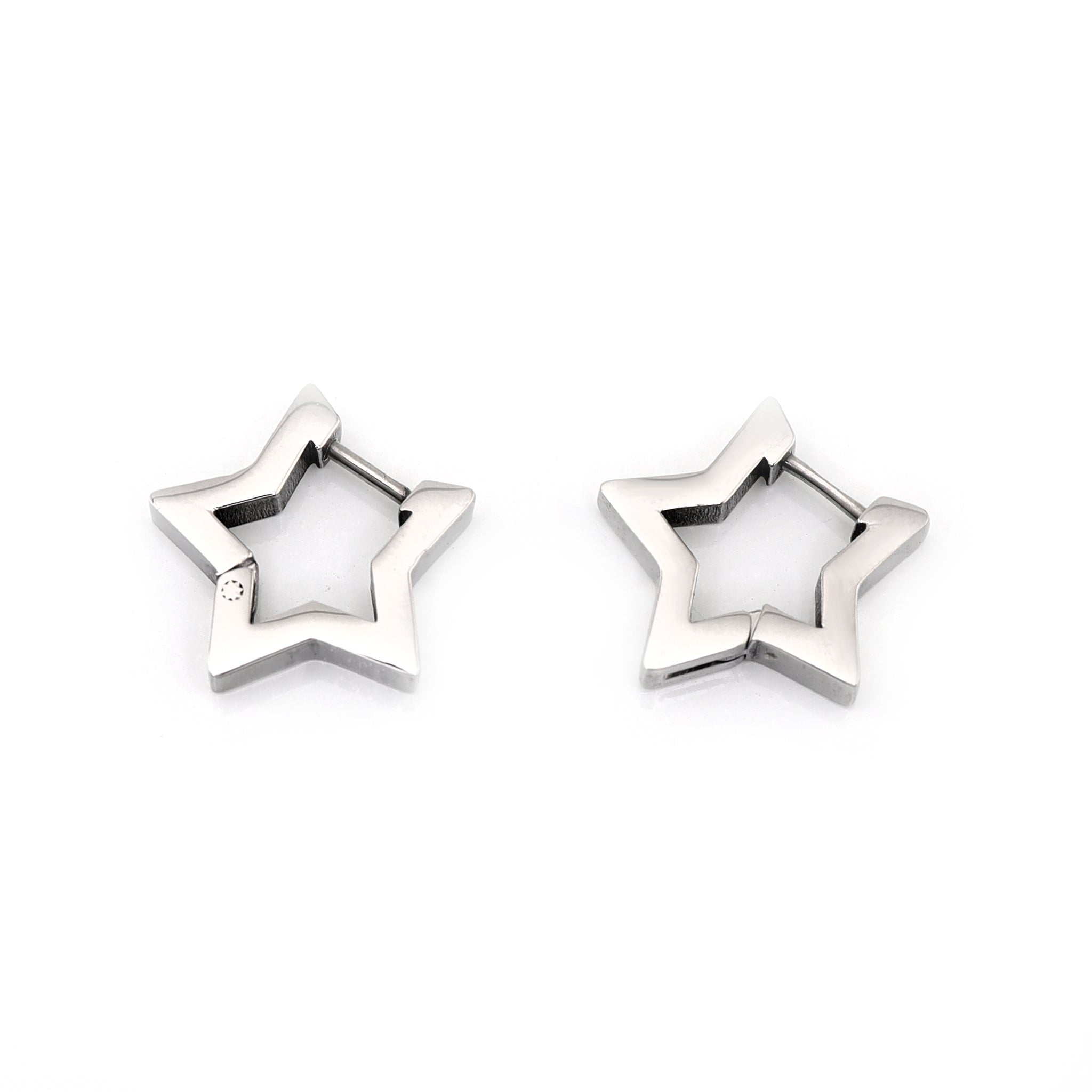 Minimalist Pentagram Straight Pin tainless steel Earrings ph1