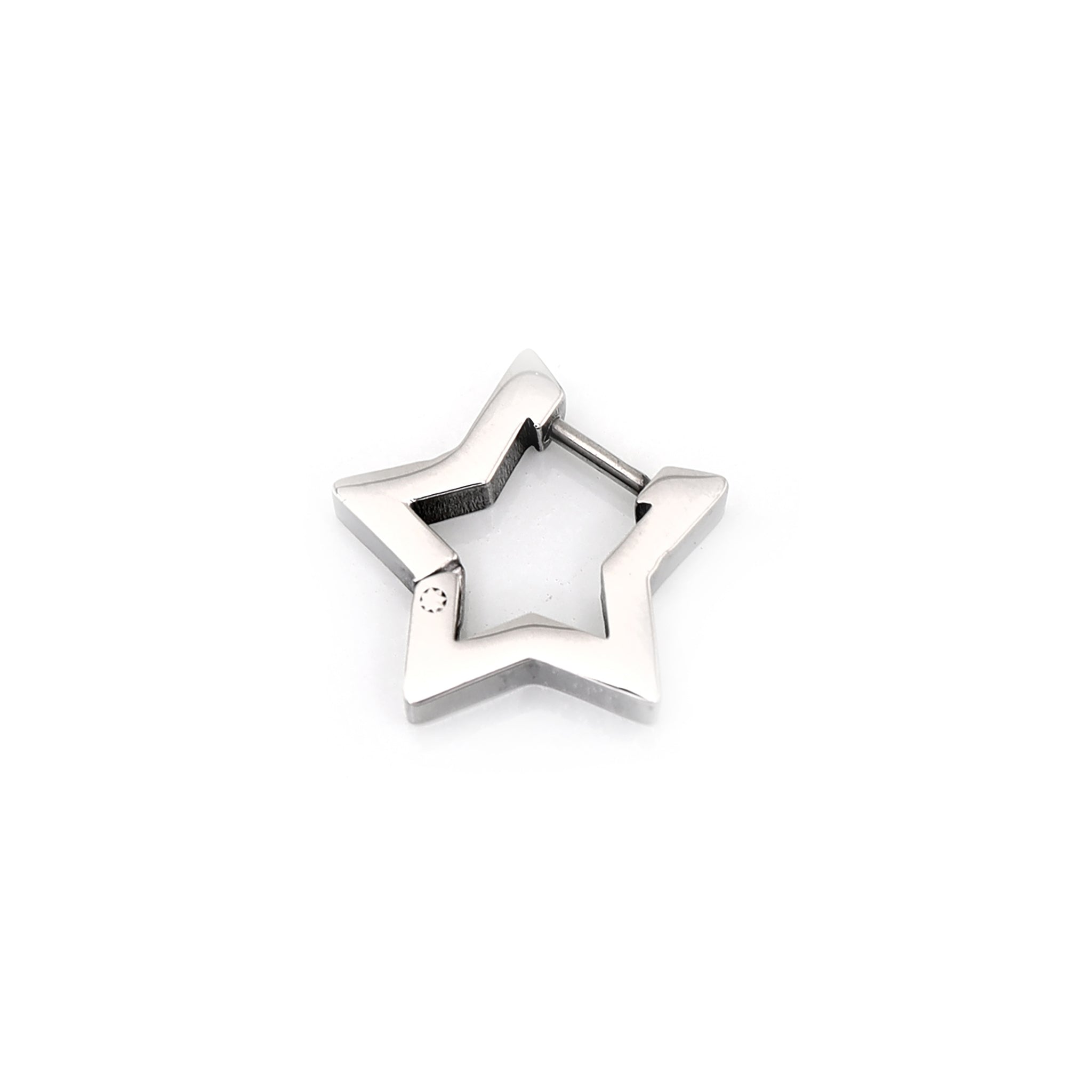 Minimalist Pentagram Straight Pin tainless steel Earrings ph1