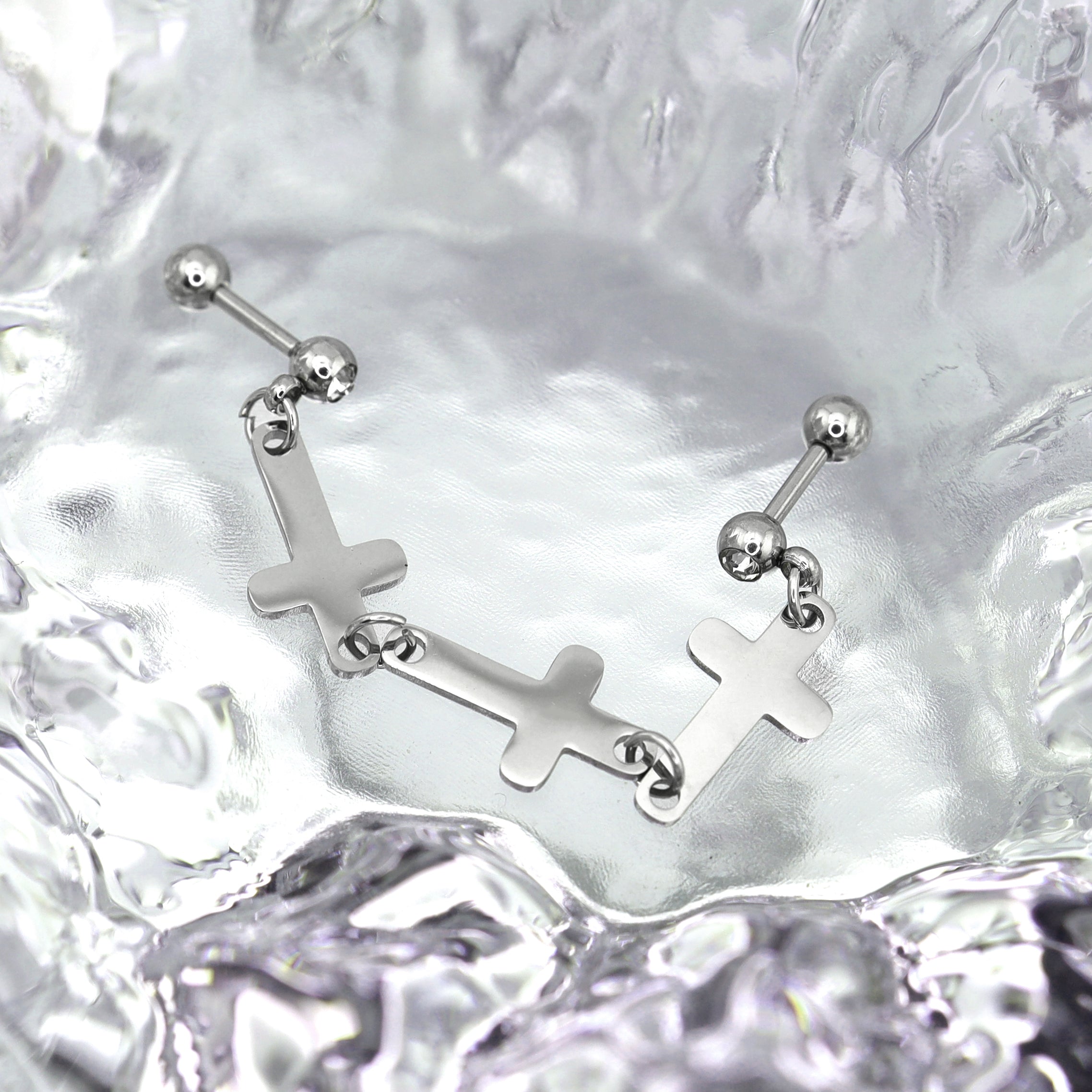 Triple Cross Drop Chain tainless steel Industrial Barbell ph1