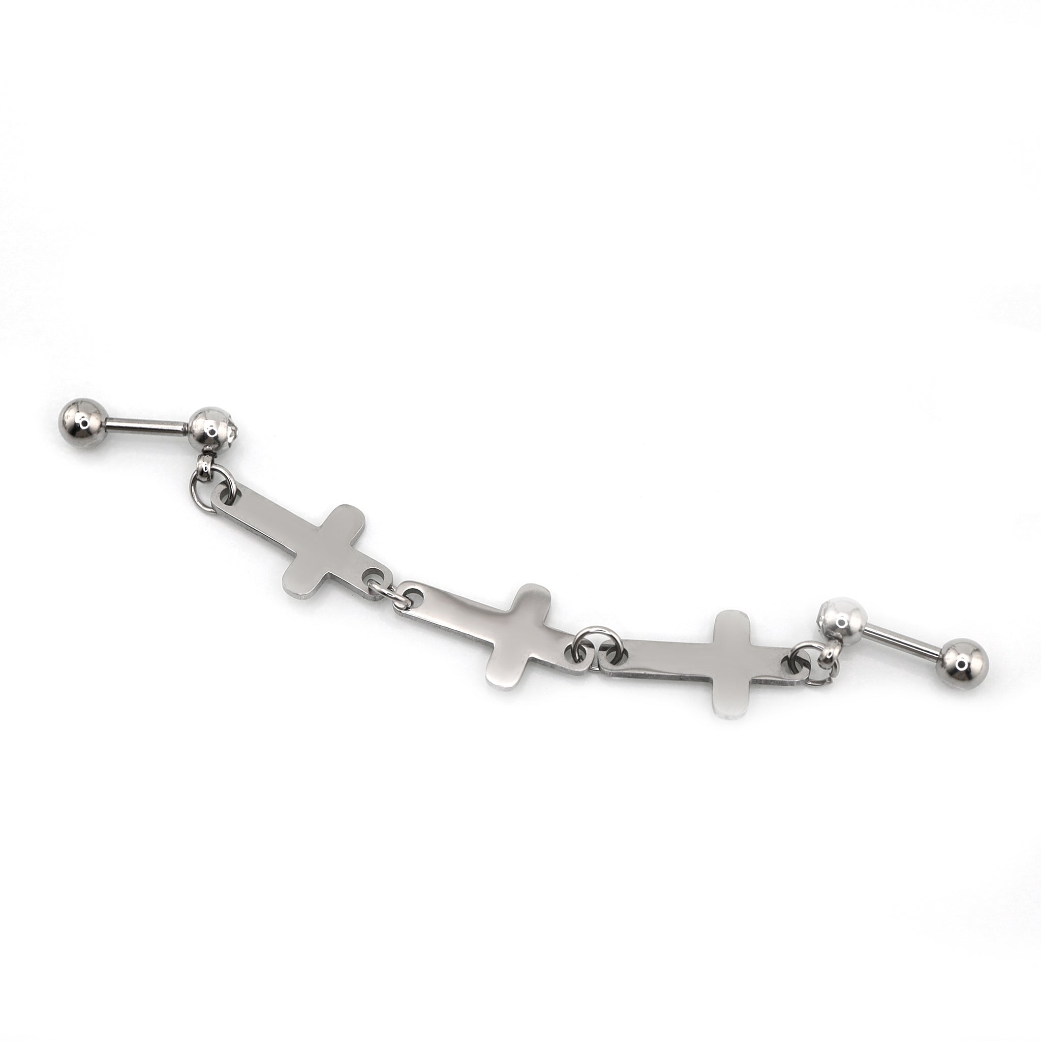 Triple Cross Drop Chain tainless steel Industrial Barbell ph1