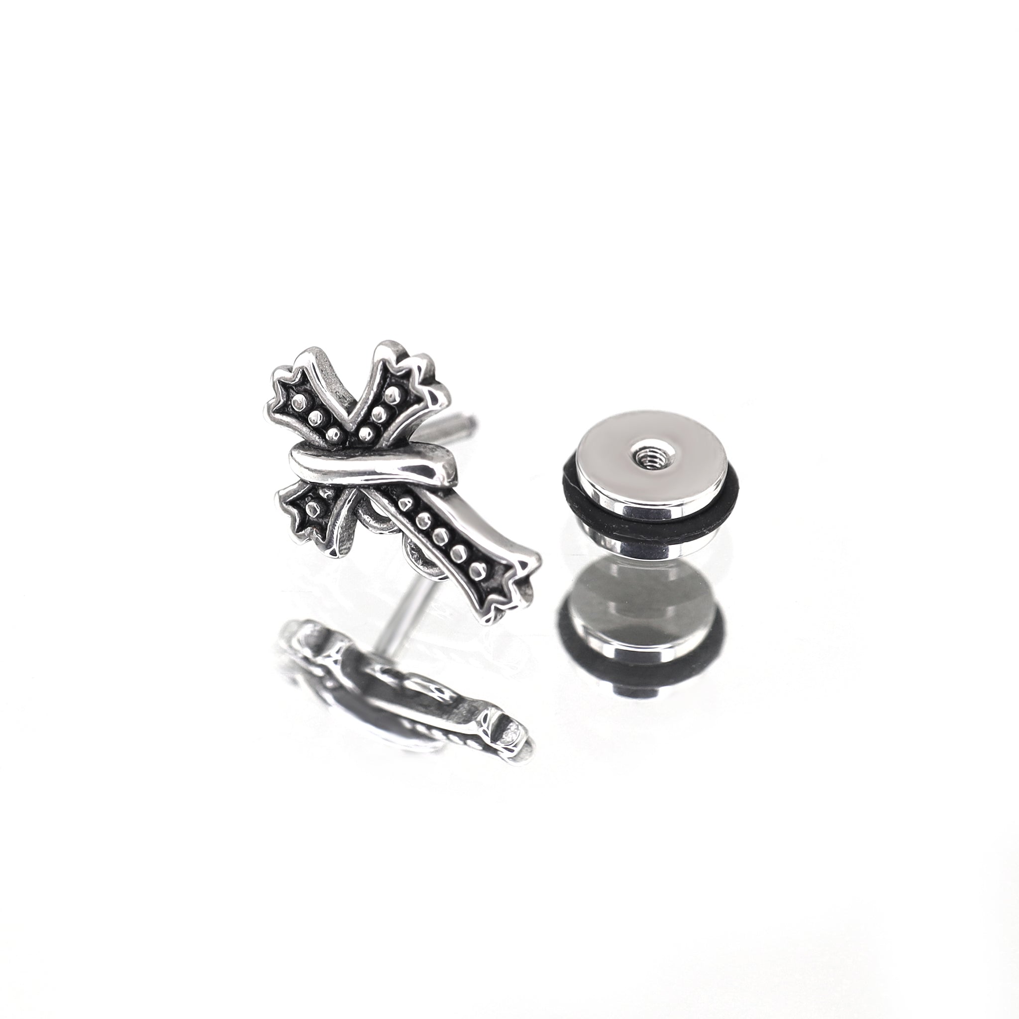 Vintage Twisted Cross tainless steel  Ear Studs ph1