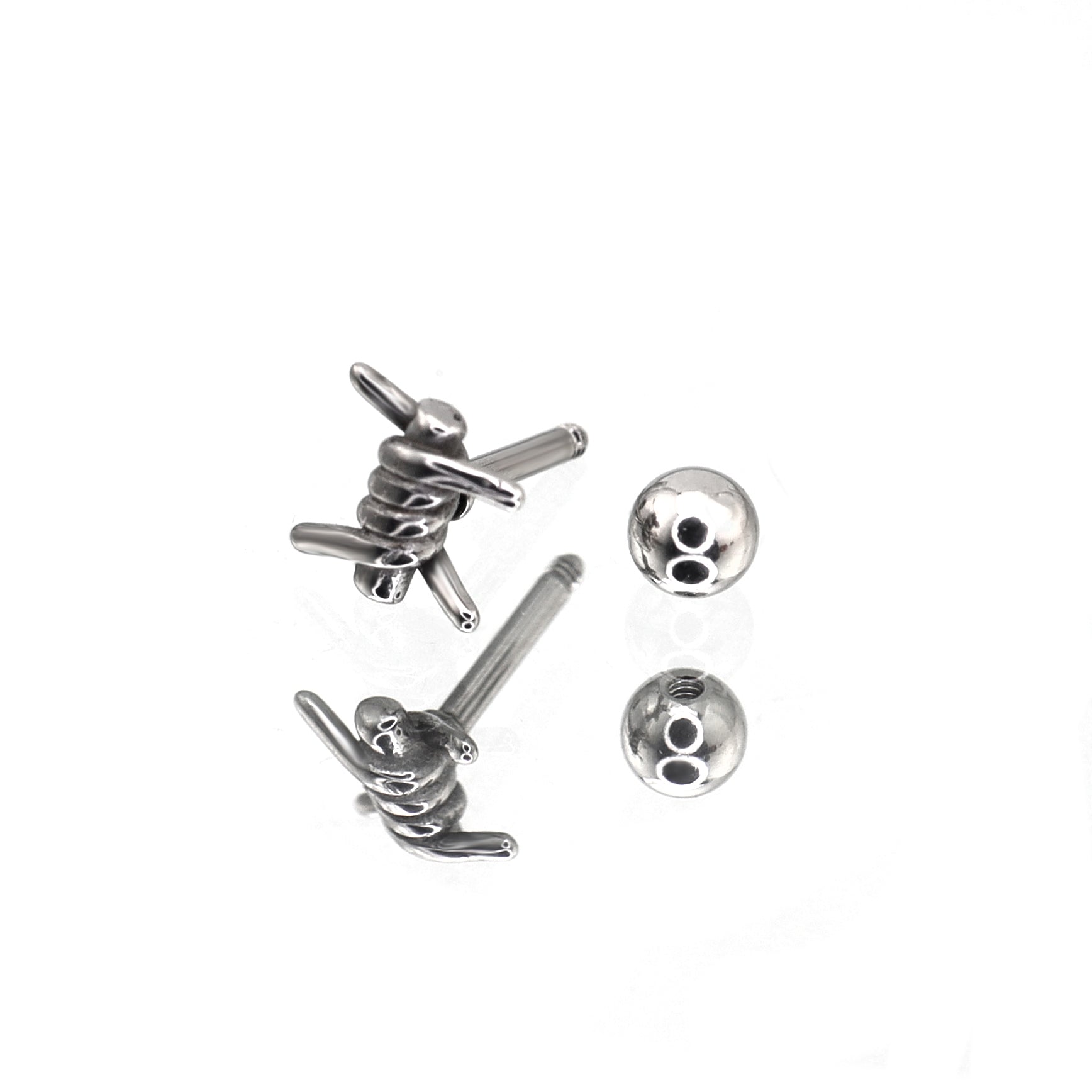 Twisted Knot Internally Threaded stainless steel Studs ph1