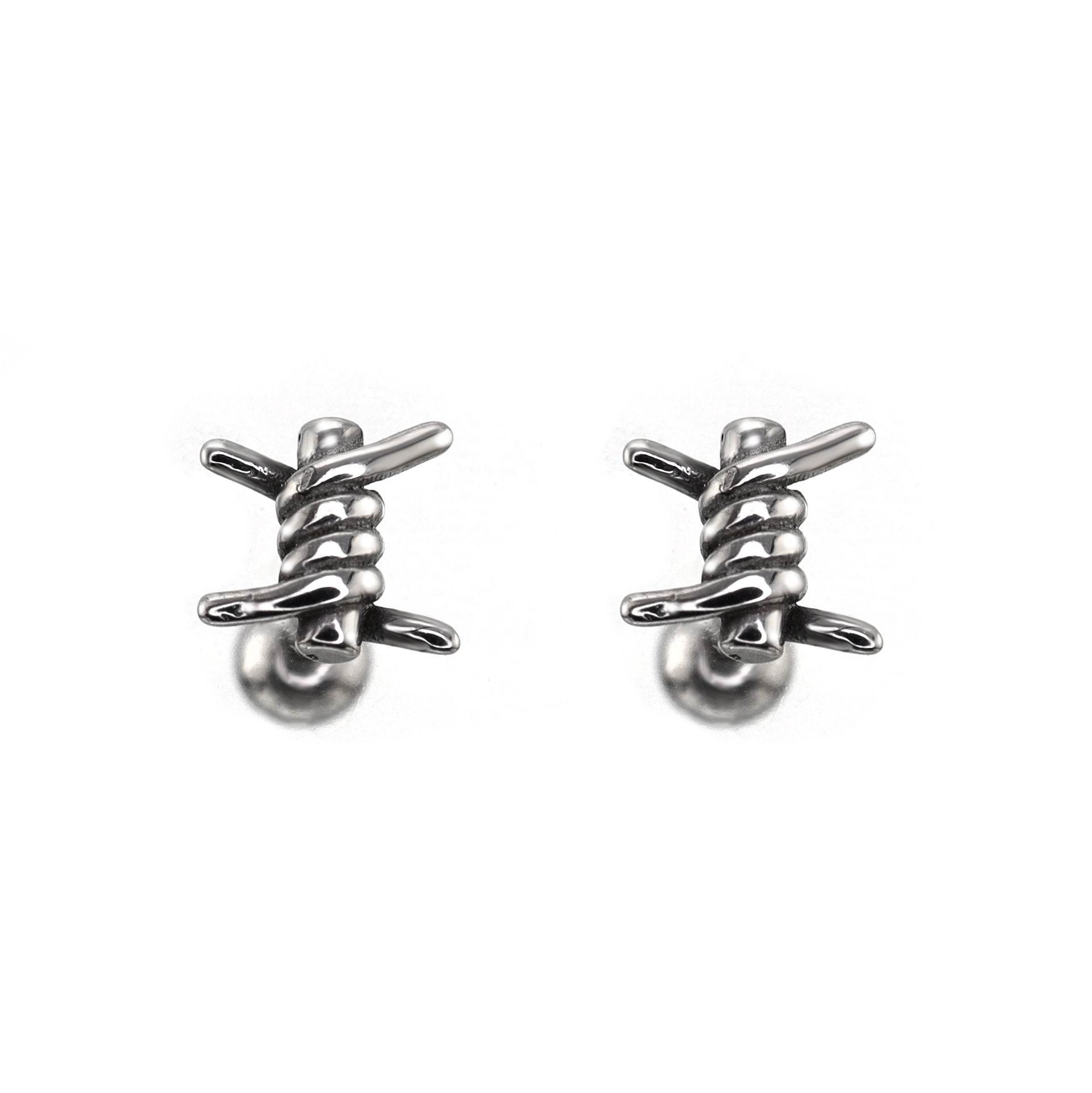 Twisted Knot Internally Threaded stainless steel Studs ph1