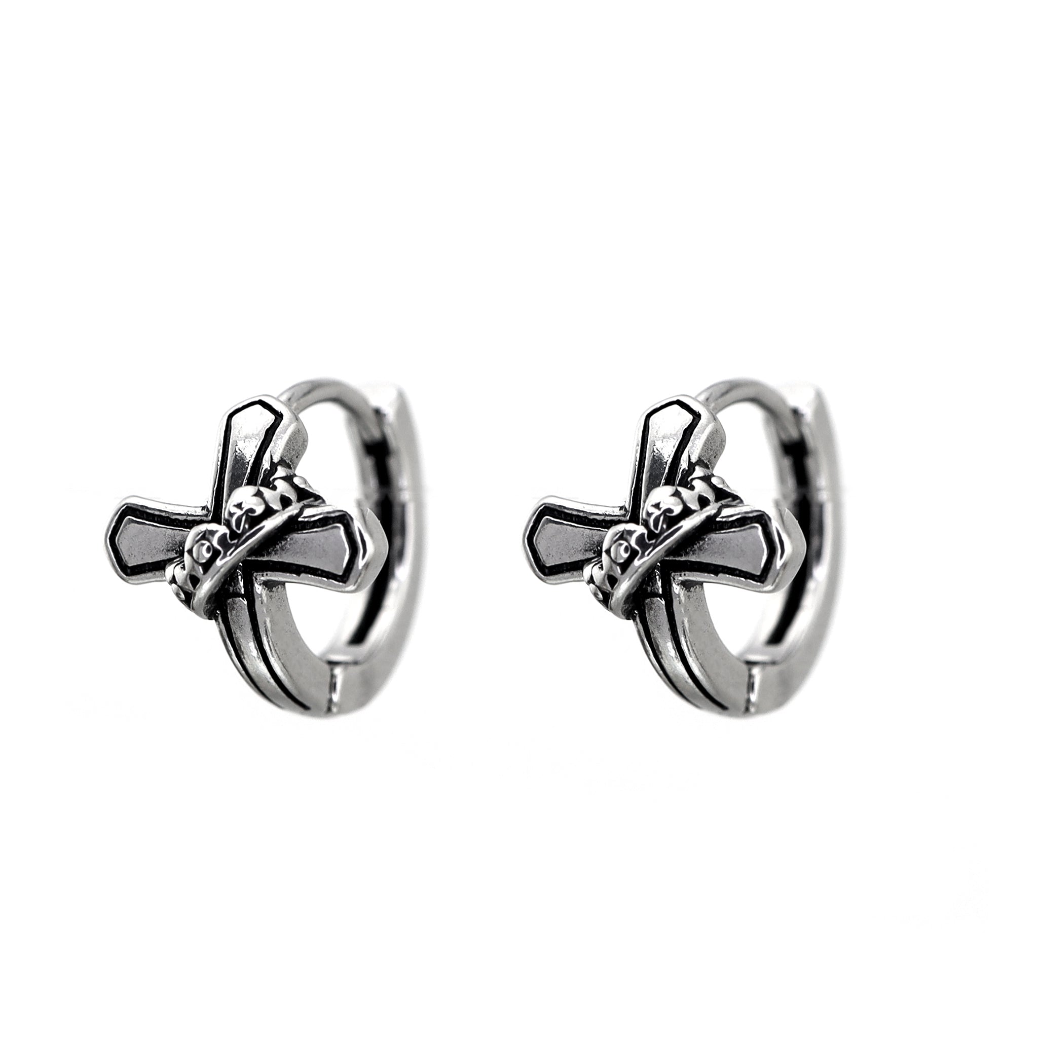 Twisted Cross stainless steel Earrings ph1