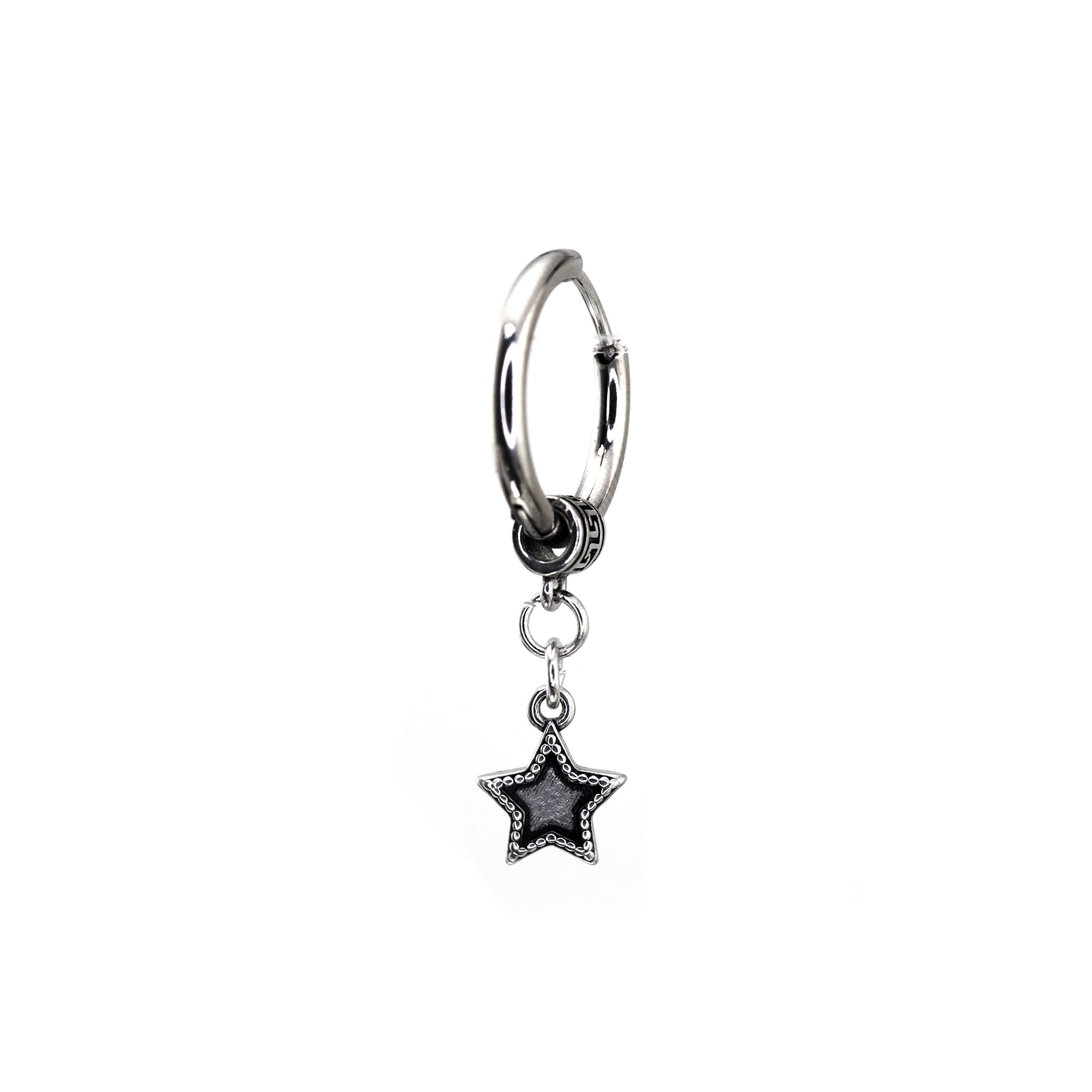 Black Star Dangle stainless steel Earrings ph1