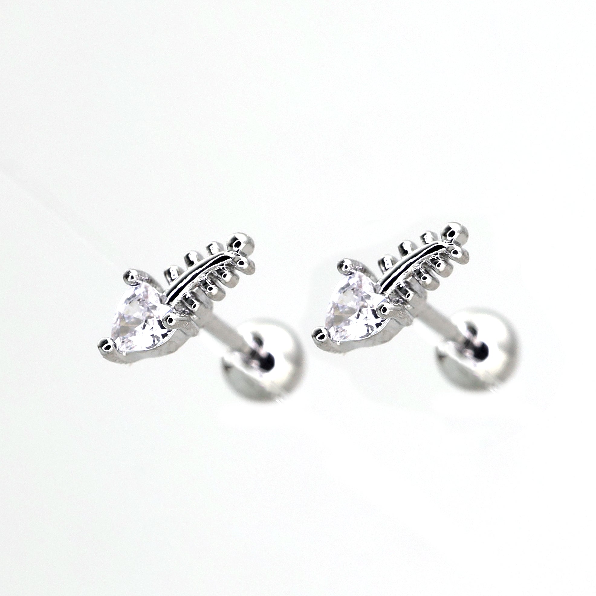 20G CZ Mini Fishbone Ear Studs ph1