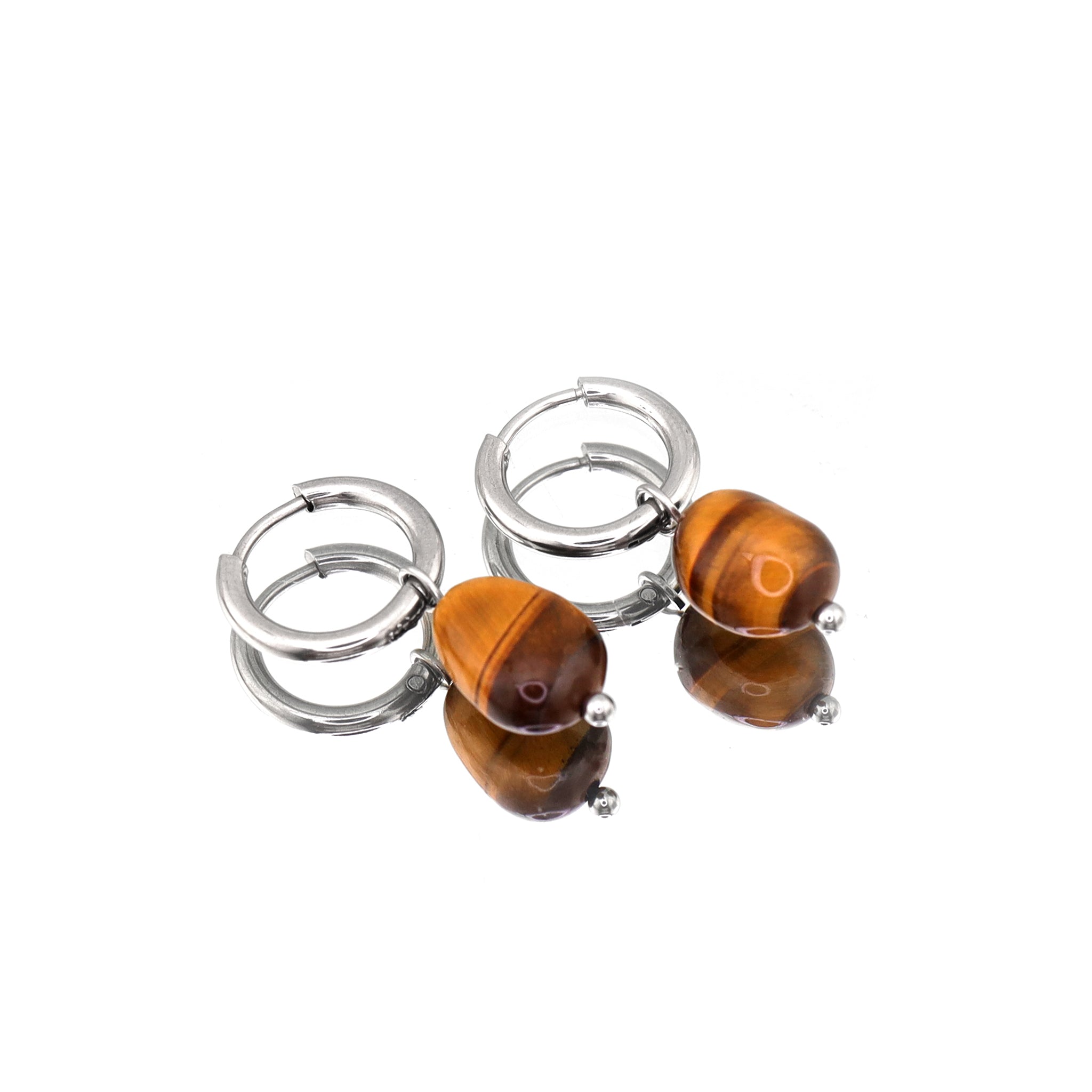 Wood Grain Minimalist stainless steel Pendant Earring ph1