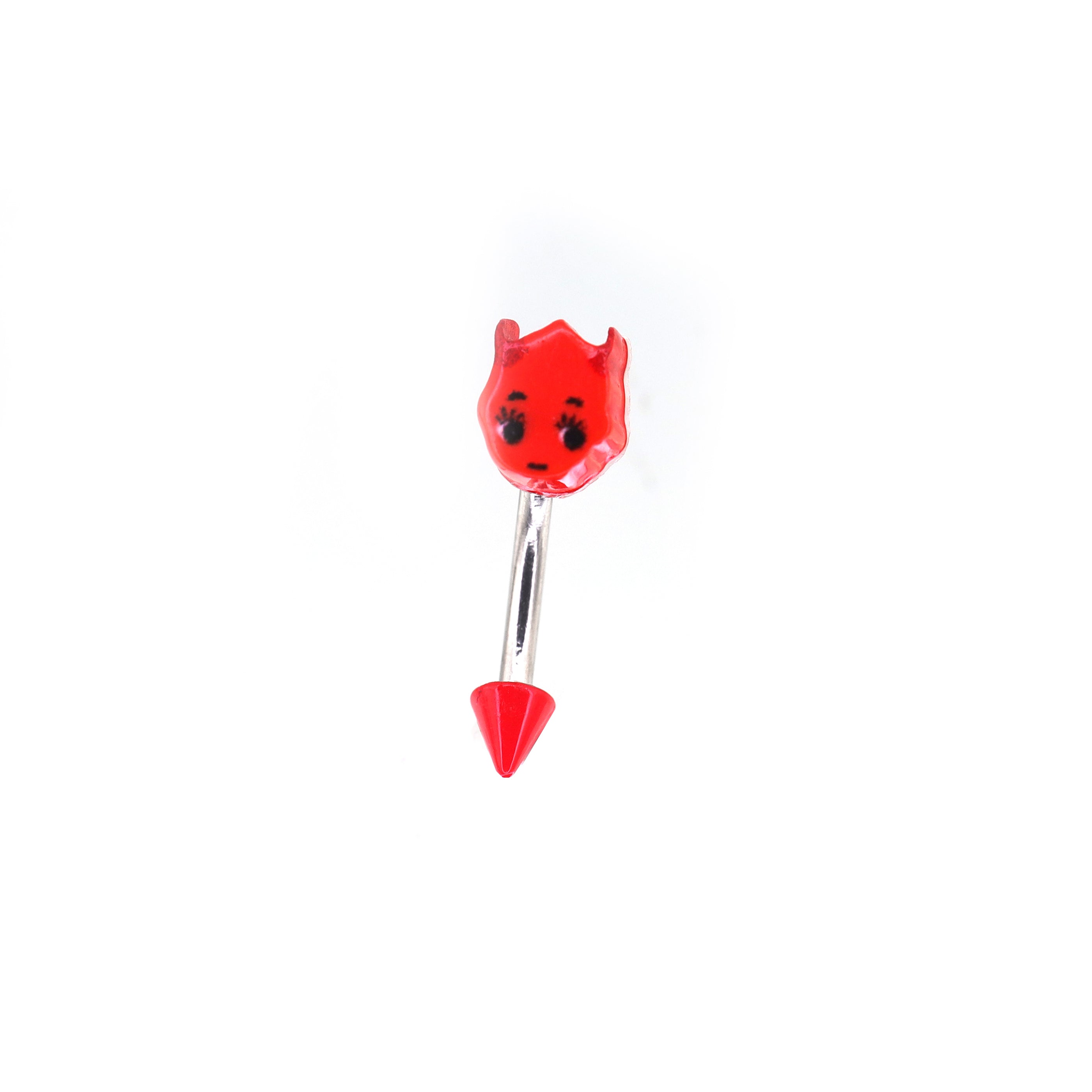 Red Demon stainless steel Rook Stud ph1