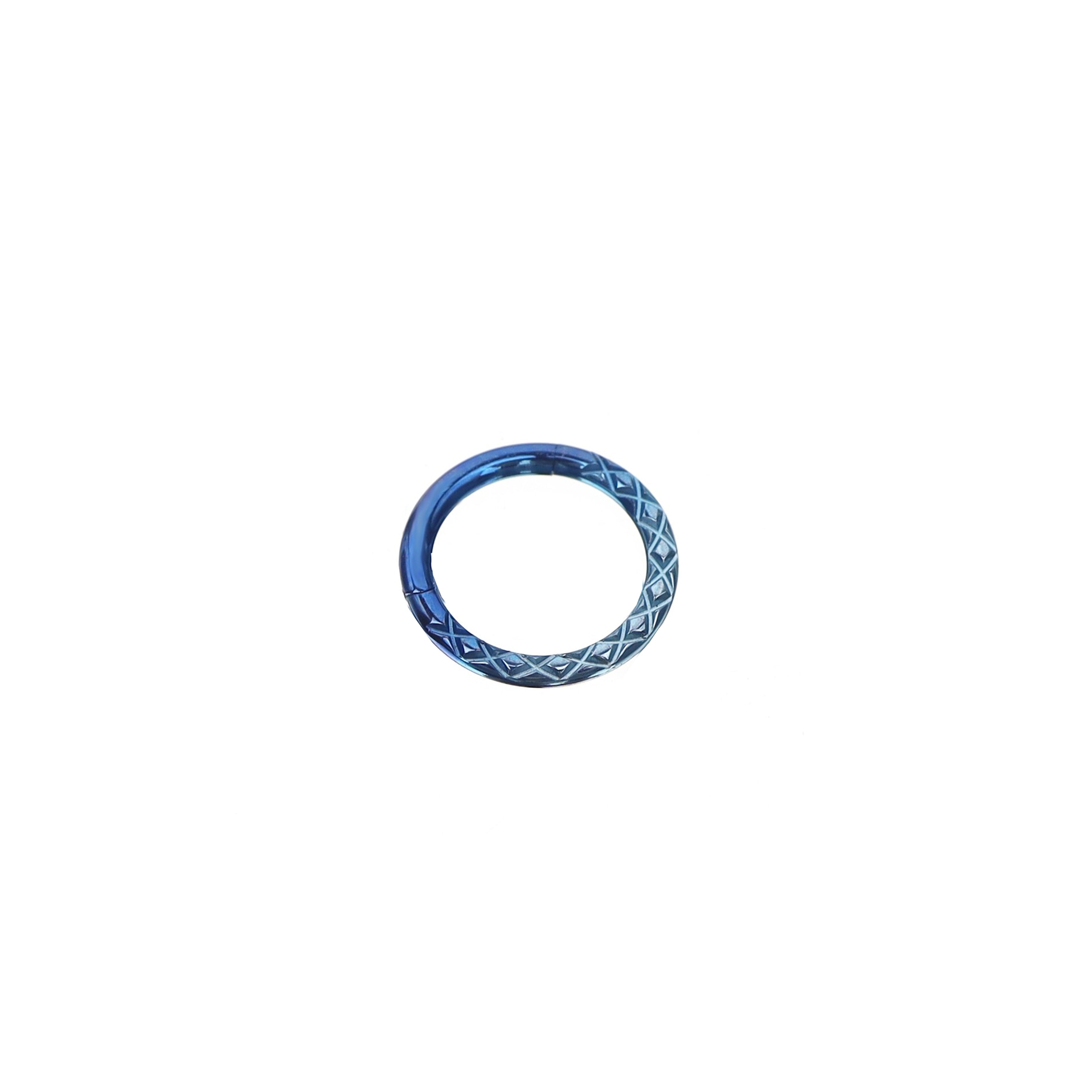 16G Snake Texture Titanium Segment Hoop