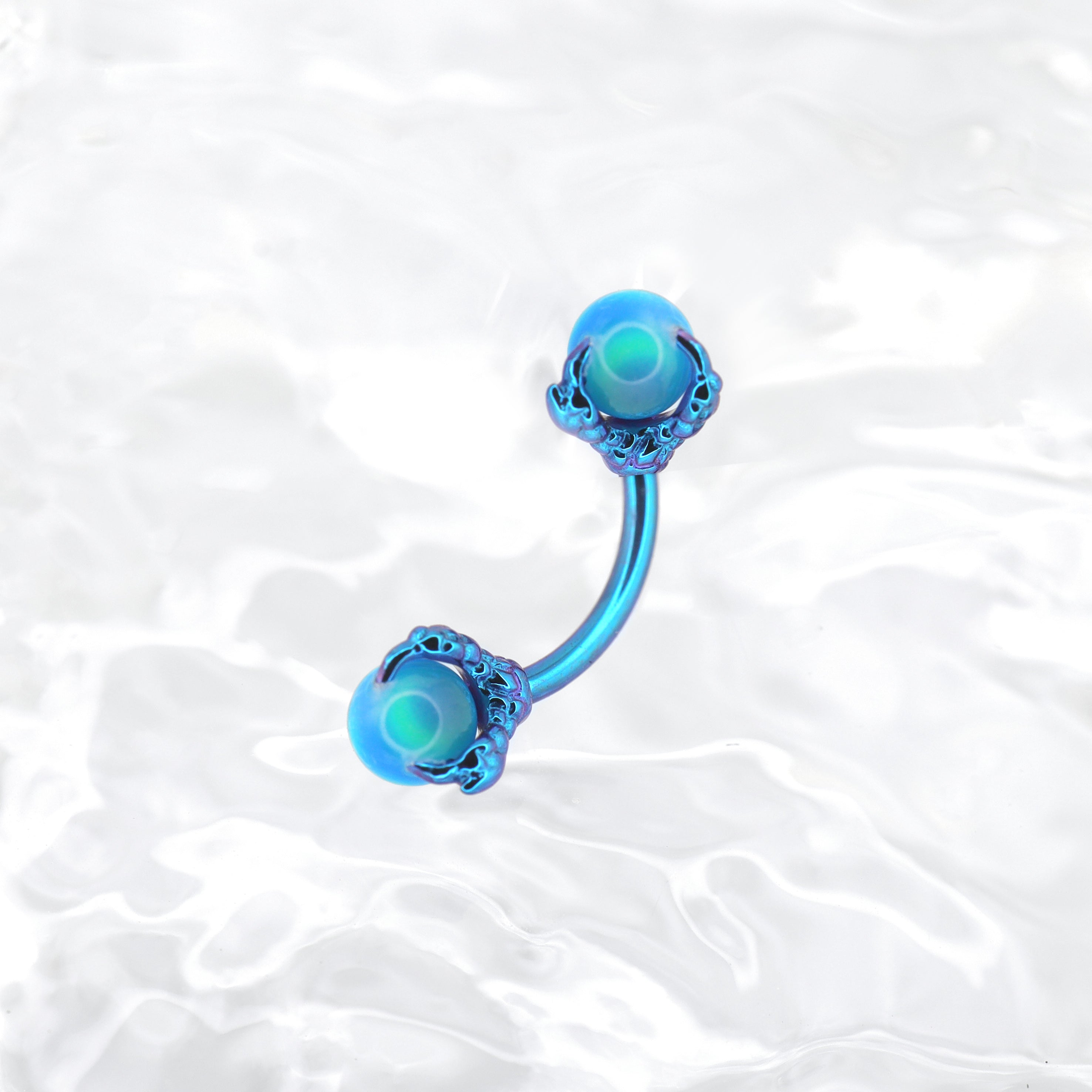 Dragon Claw Opal Internally Threaded Titanium Rook Stud ph1