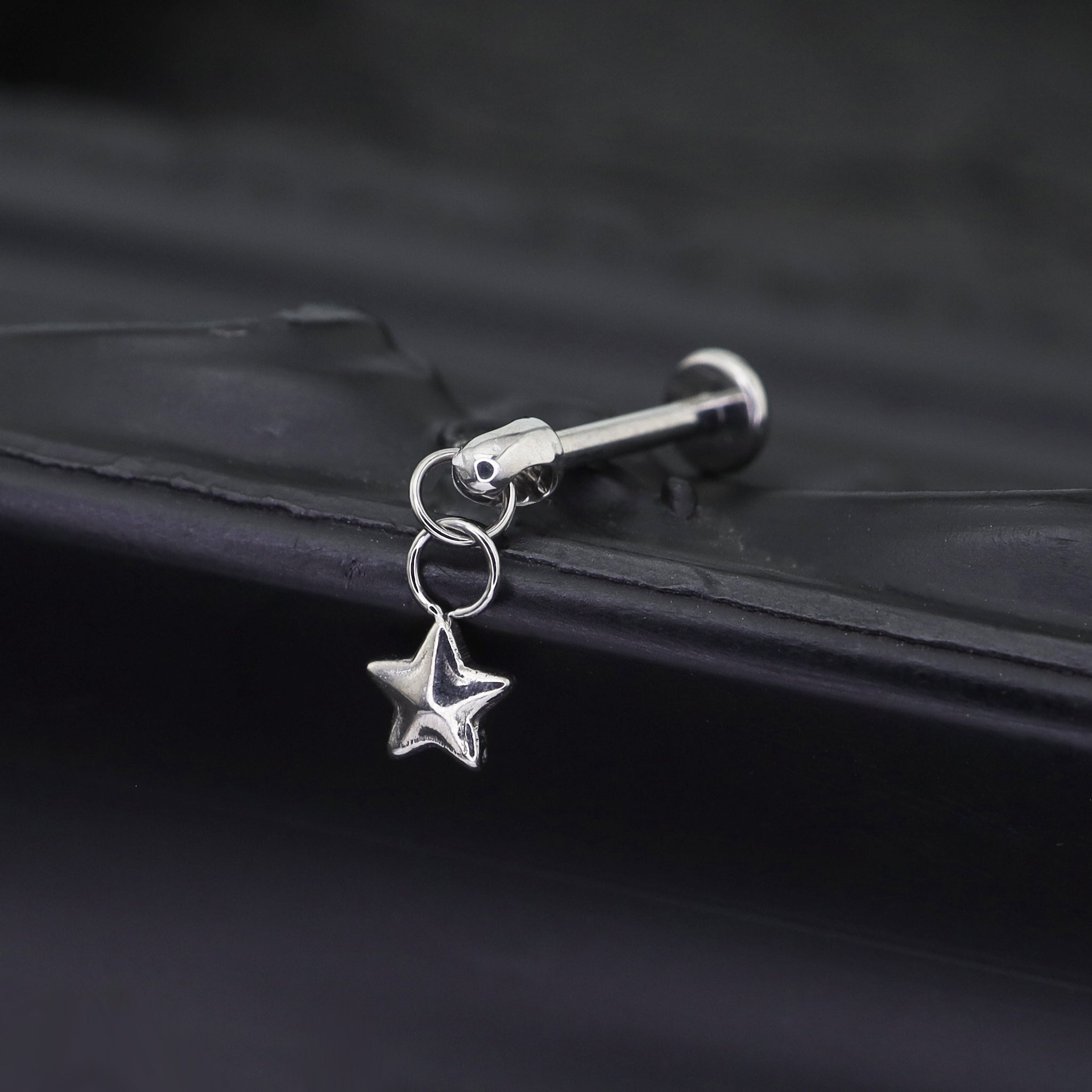 3D Pentagram Titanium Pendant Stud ph1