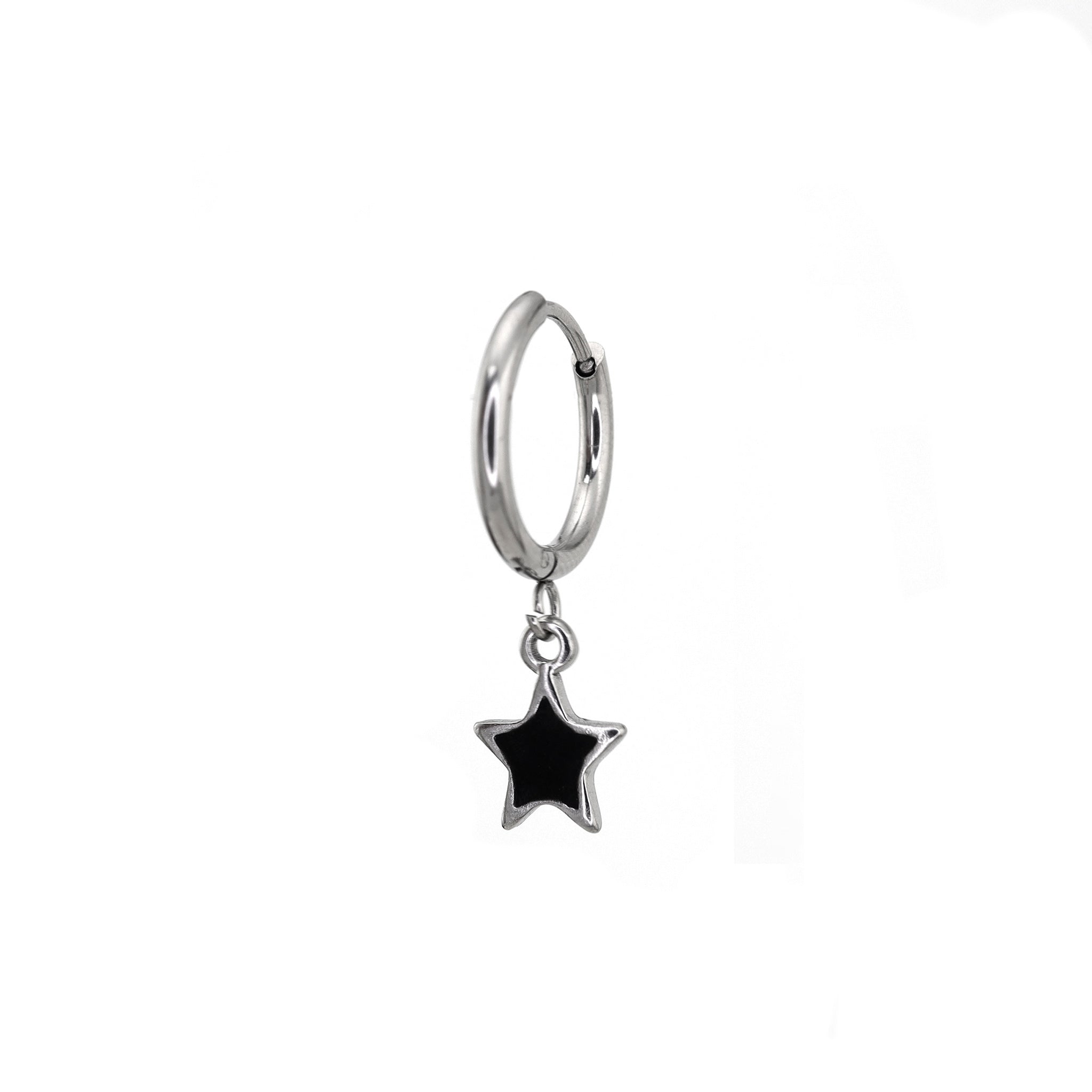 Oil Slick Star stainless steel Pendant Ear Ring ph1
