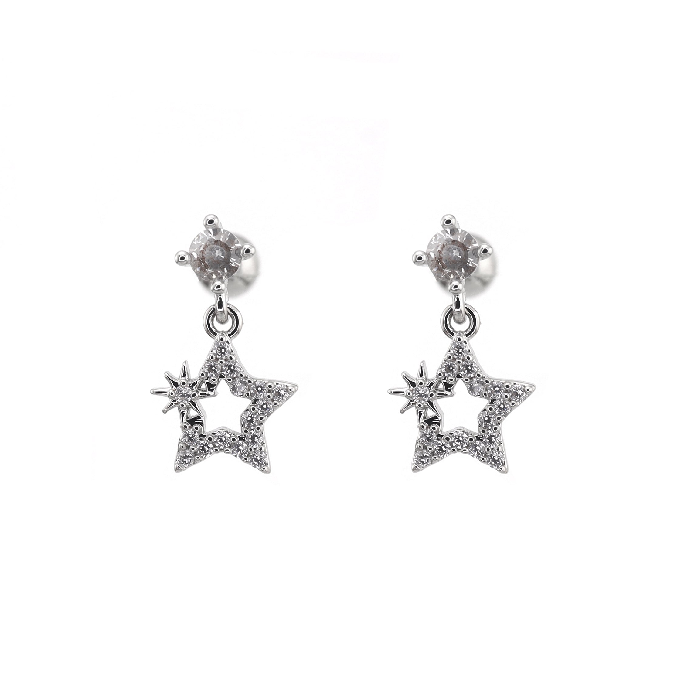 20G Thin Gauge Mini CZStar Dangle Earring Stud ph1