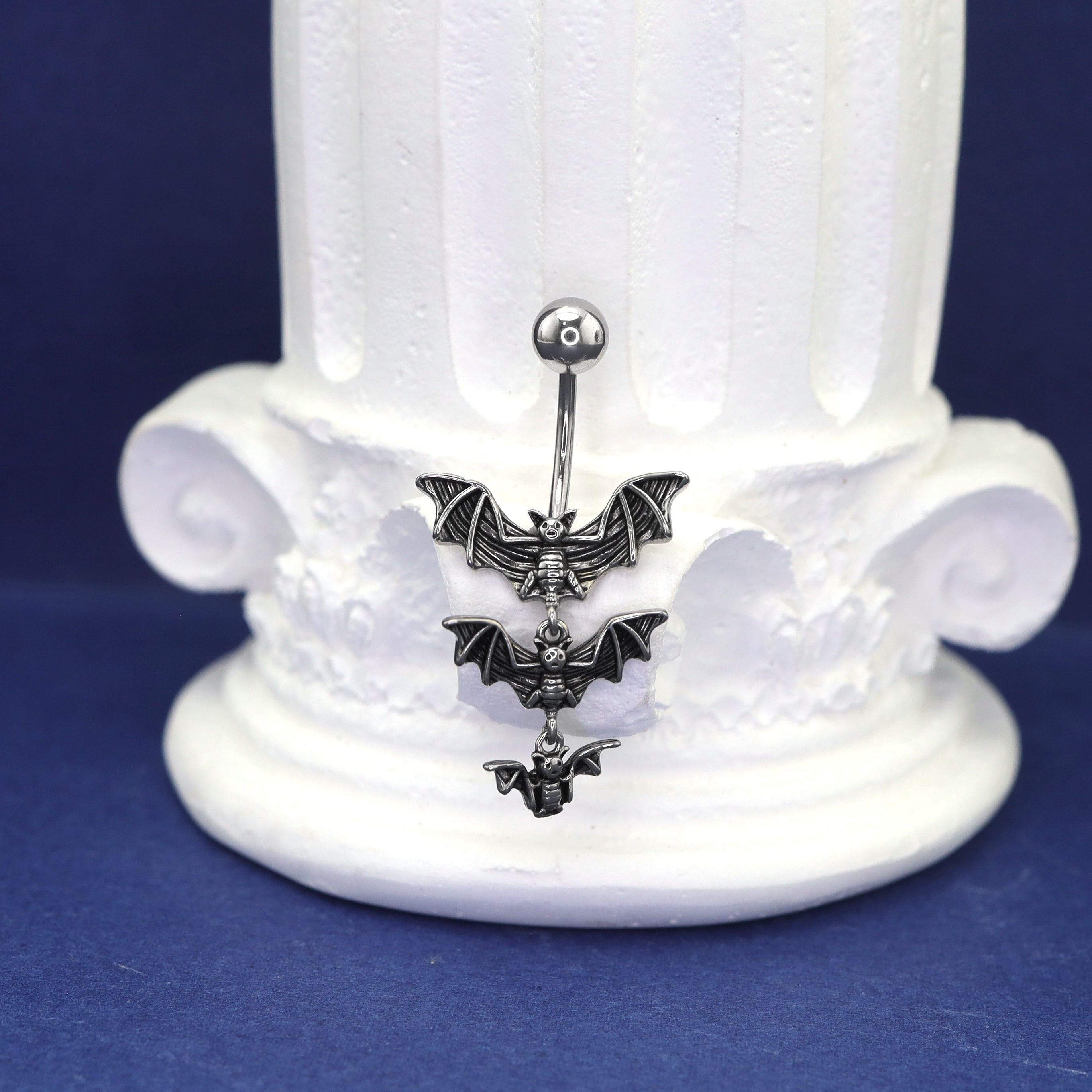 Triple Bat Design Navel Ring ph1