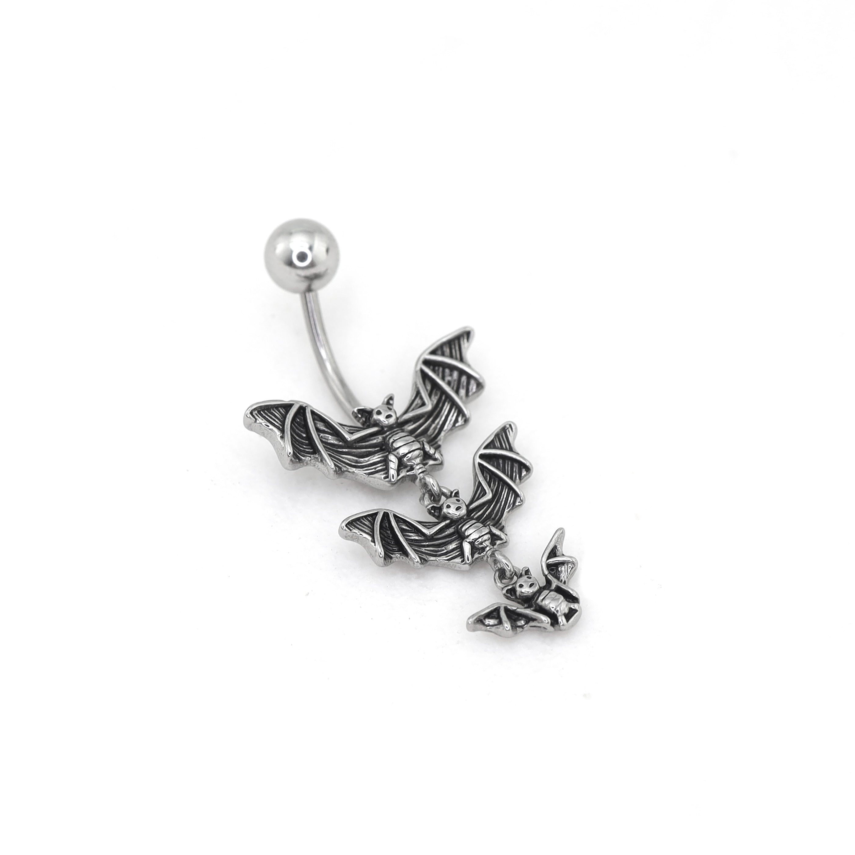 Triple Bat Design Navel Ring ph1