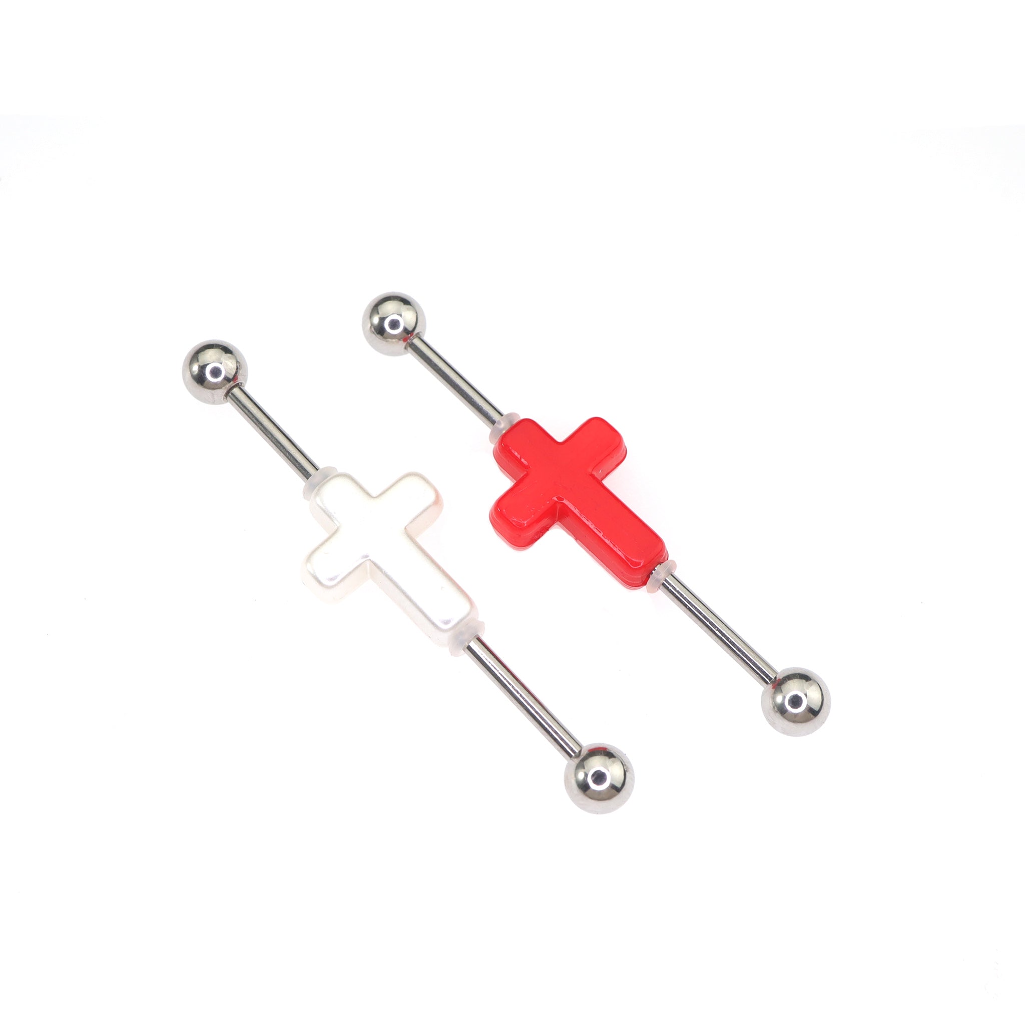 3D Resin Cross stainless steel Industrial Barbell