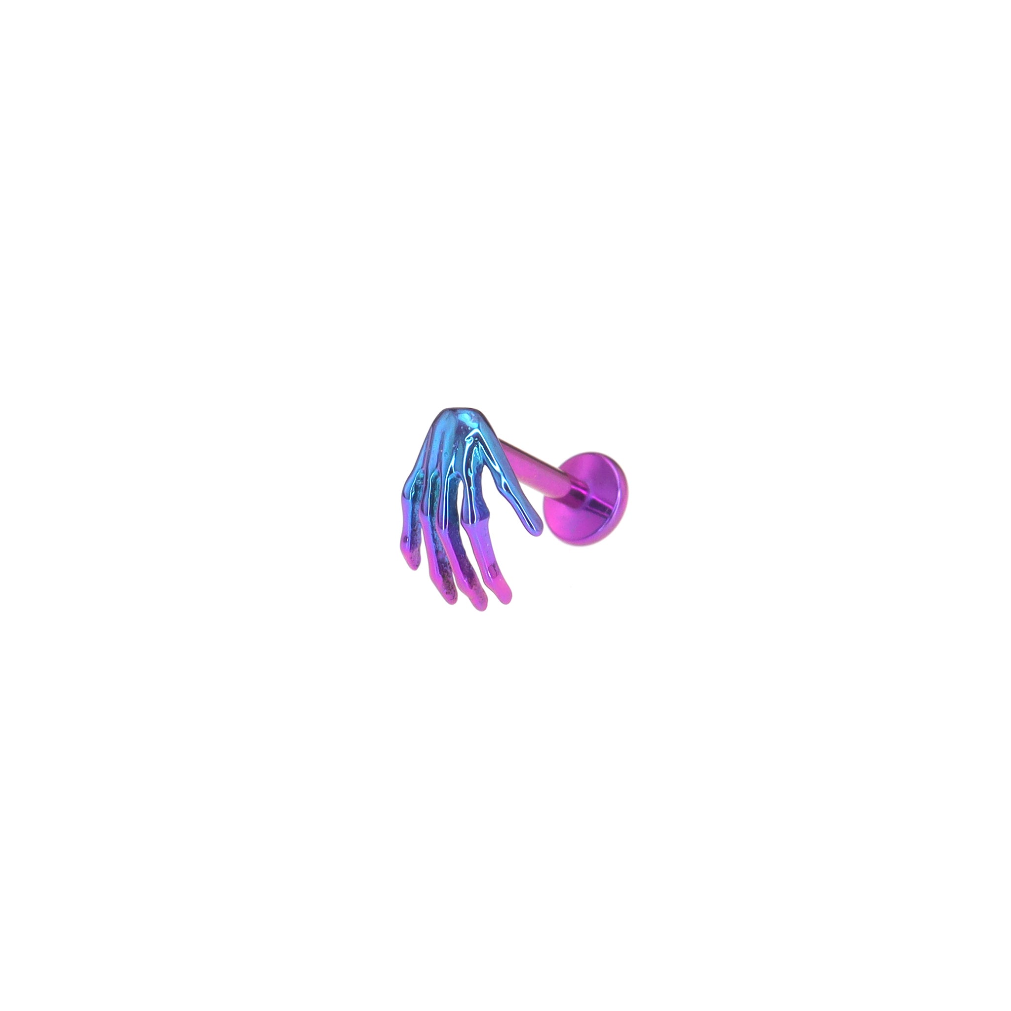 3D Skeleton Hand Internally Threaded Titanium Studs